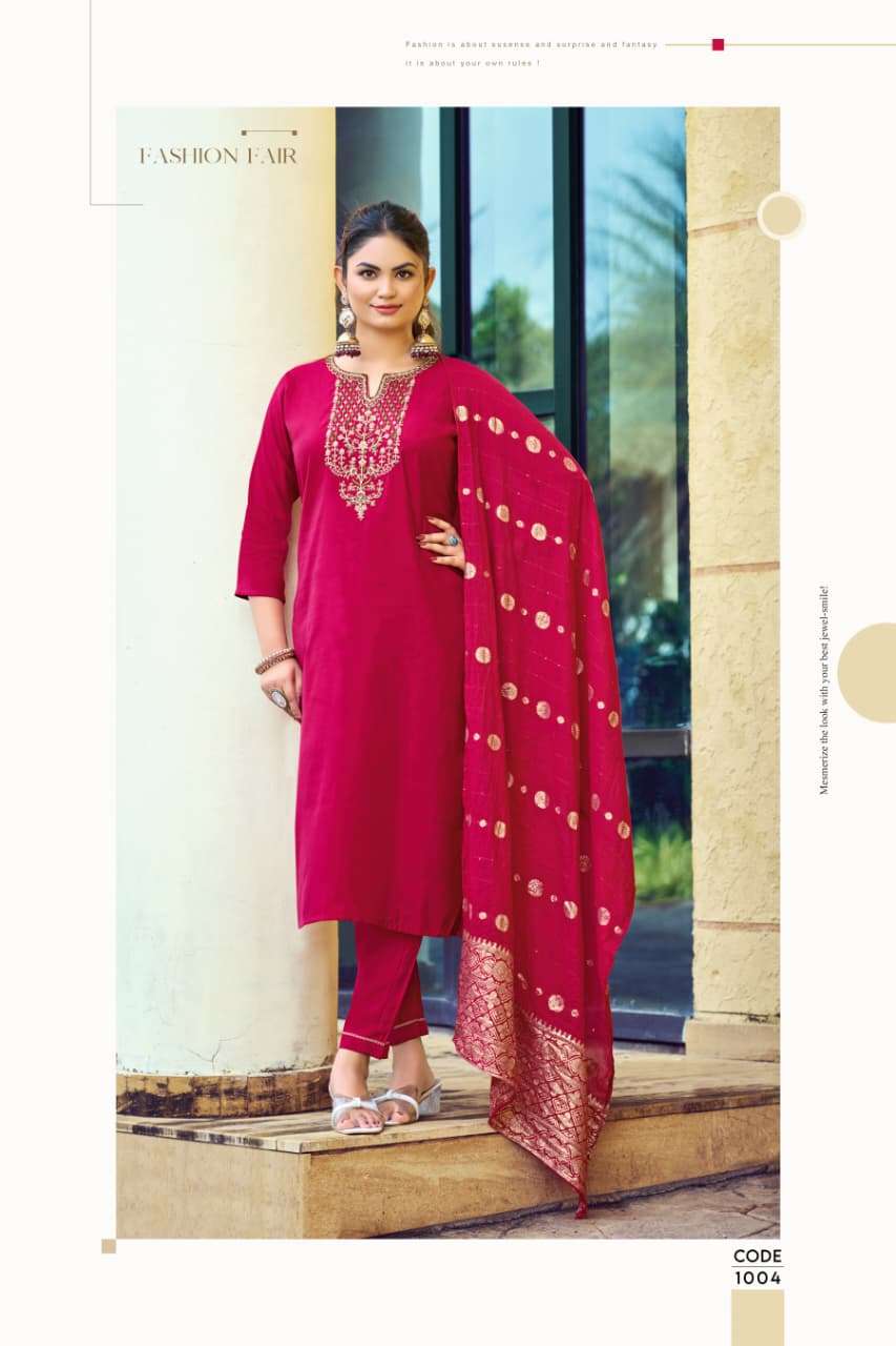 TIPS AND TOPS MAAHI VOL 3 SILK EMBROIDERIES WORK LADIES 3PCS SET COLLECTION 