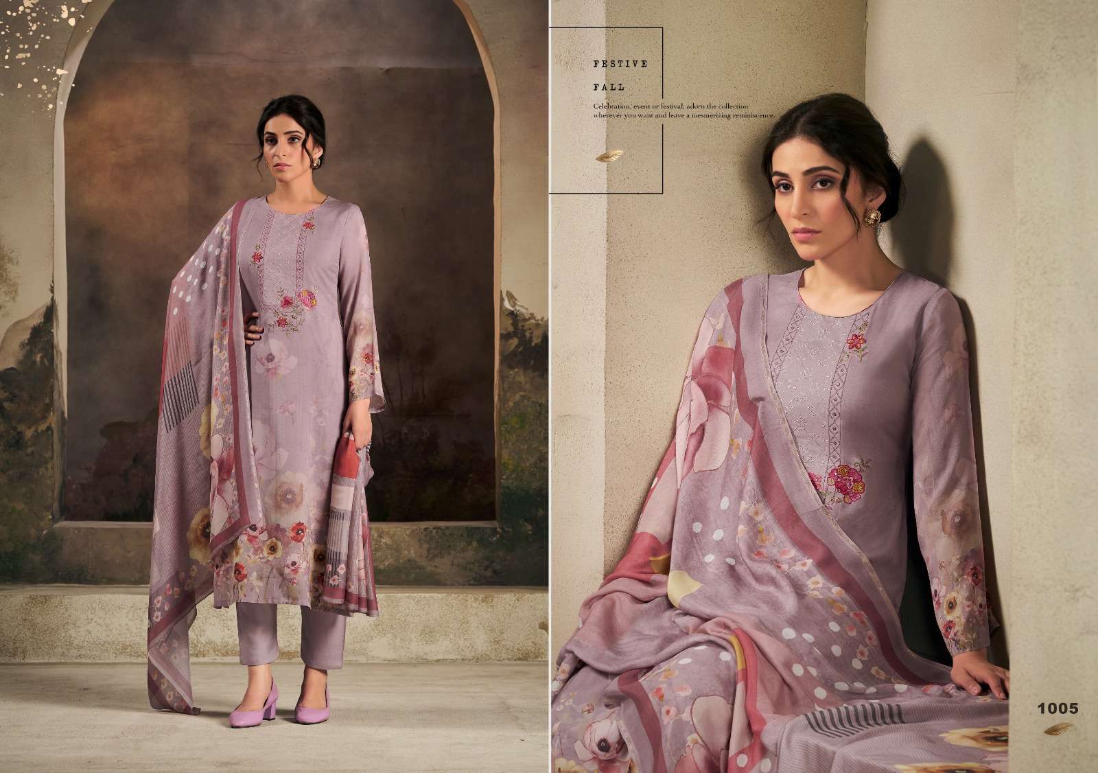 VAARA FAB KASHVI MUSLIN DIGITAL PRINT WITH FANCY EMBROIDERY WORK SUIT