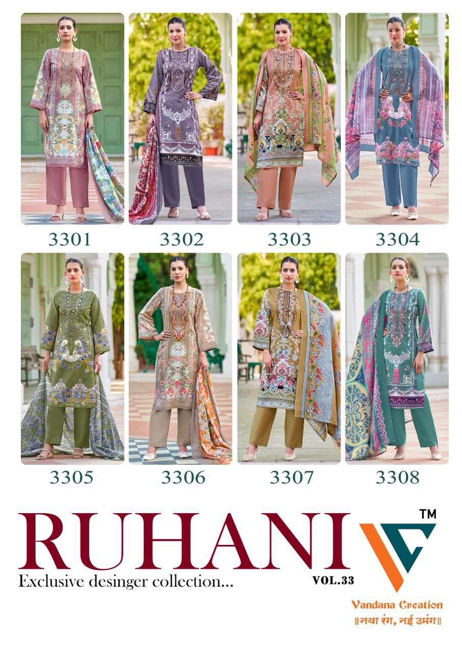 VANDANA‎ CREATION RUHANI‎‎ VOL 33 COTTON DIGITAL PRINTS SALWAR SUIT