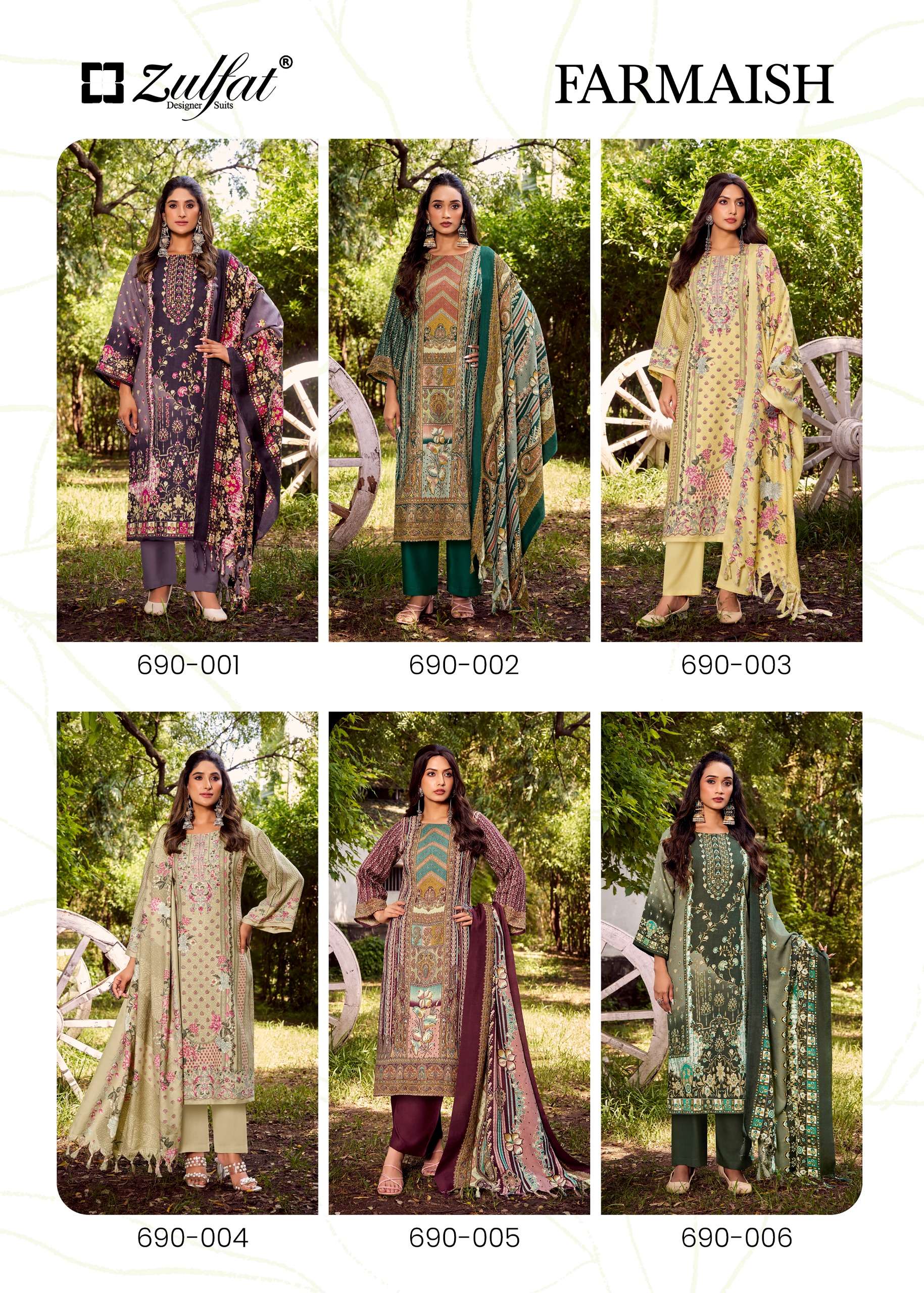 ZULFAT DESIGNER SUITS FARMAISH PASHMINA DIGITAL PRINT SALWAR SUIT