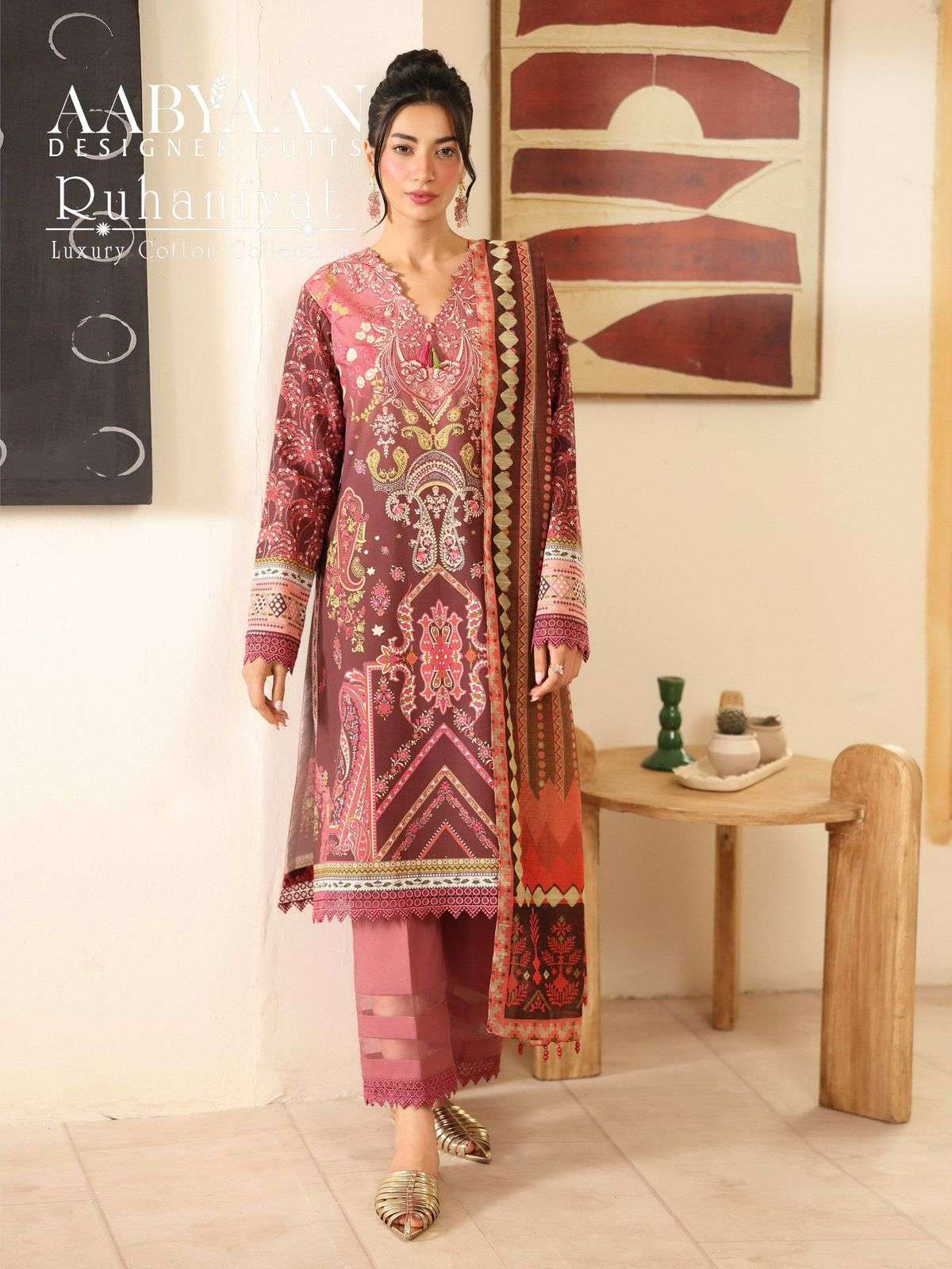 AABYAAN DESIGNER SUIT RUHANIYAT VOL 9 COTTON DIGITAL PRINT SALWAR SUIT