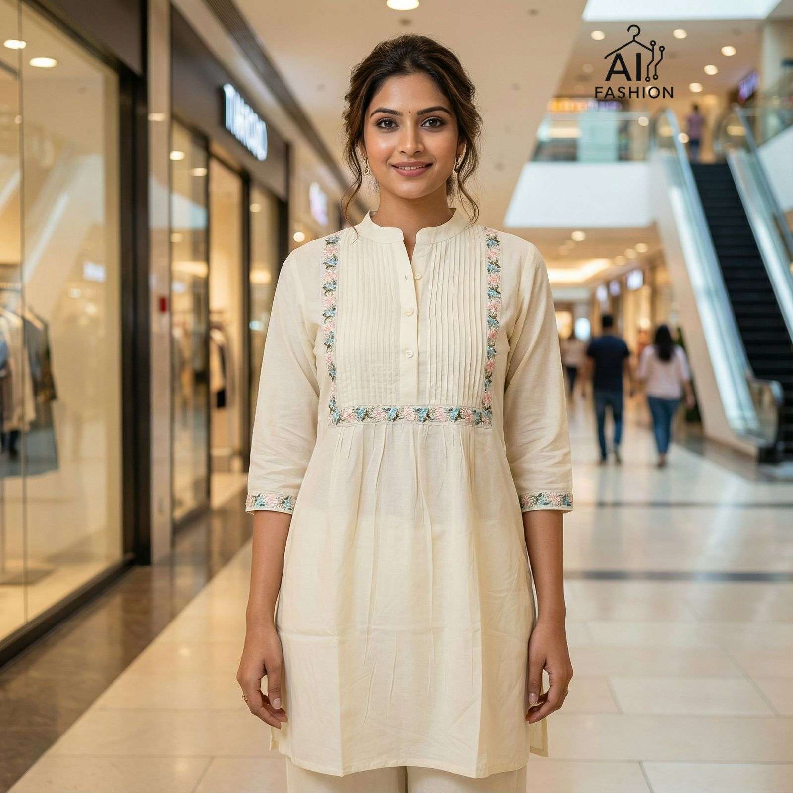 AI FASHION CHARMI VOL 1 RAYON PLEATED PATTERN FANCY LADIES TOP