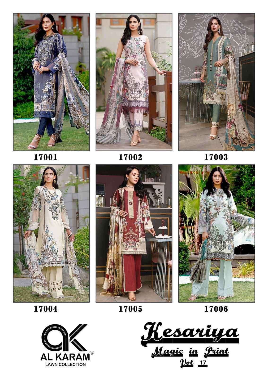 AL KARAM KESARIYA MAGIC IN PRINT VOL 17 COTTON DIGITAL PRINTS SALWAR SUIT