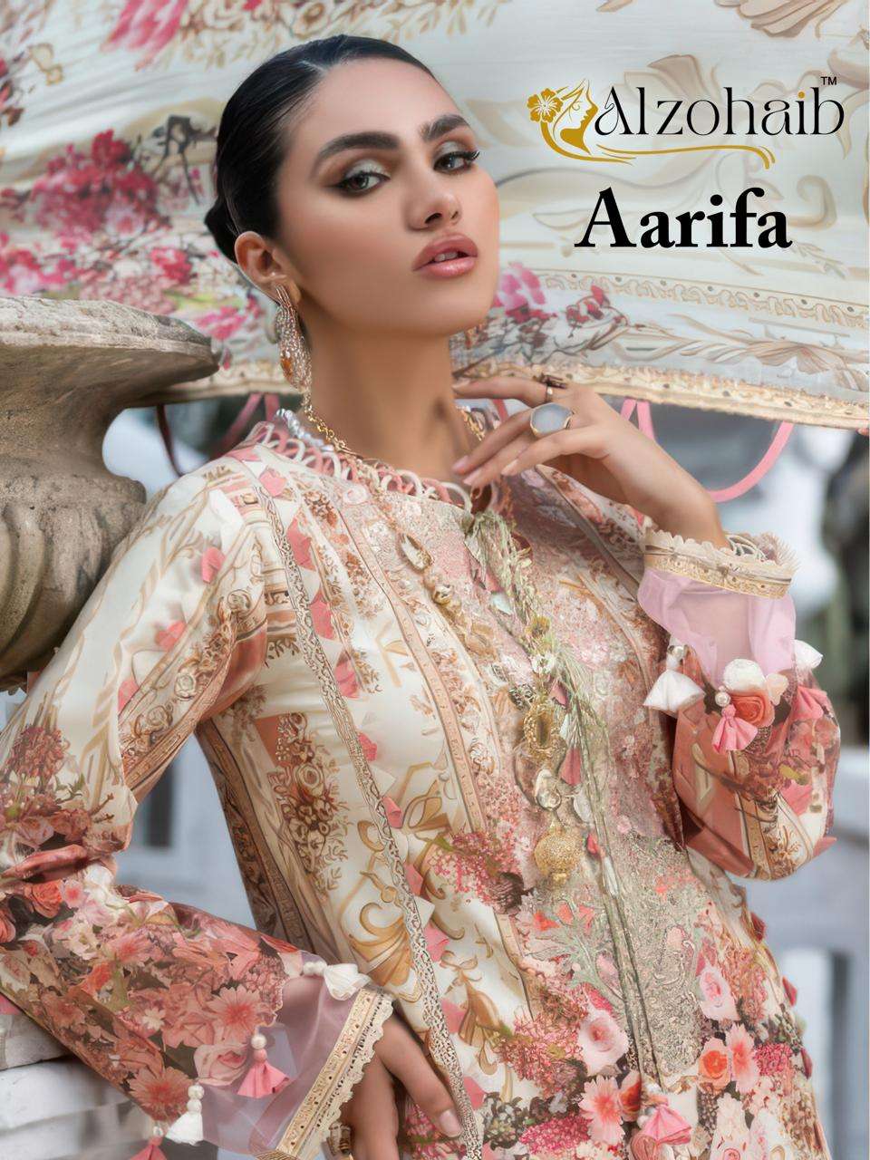AL ZOHAIB DESIGN NO - 1366 AB - 1367 AB PURE COTTON HEAVY PATCH WORK PAKISTANI SUIT