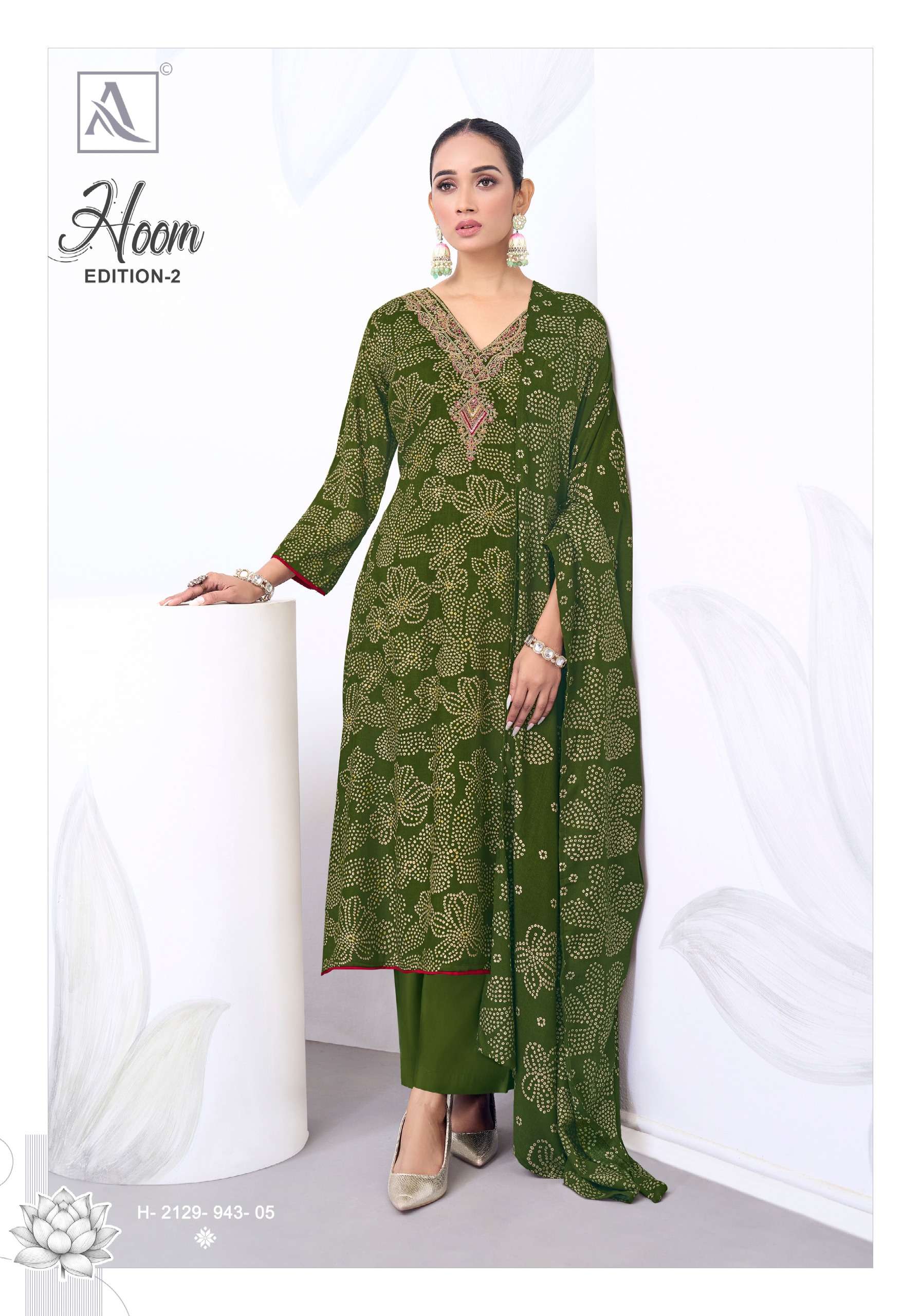 ALOK SUITS HOOM VOL 2 PASHMINA DESIGNER WORK SUIT
