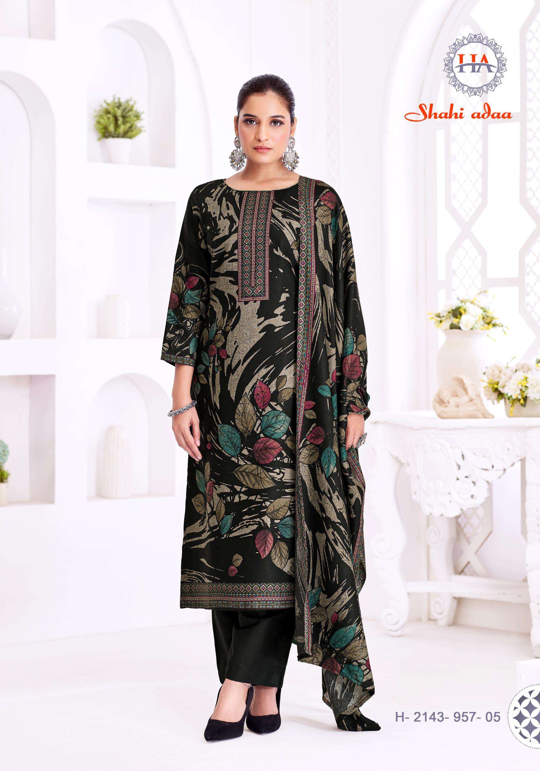 ALOK SUITS SHAHI ADAA PASHMINA FANCY WORK SALWAR SUITS 