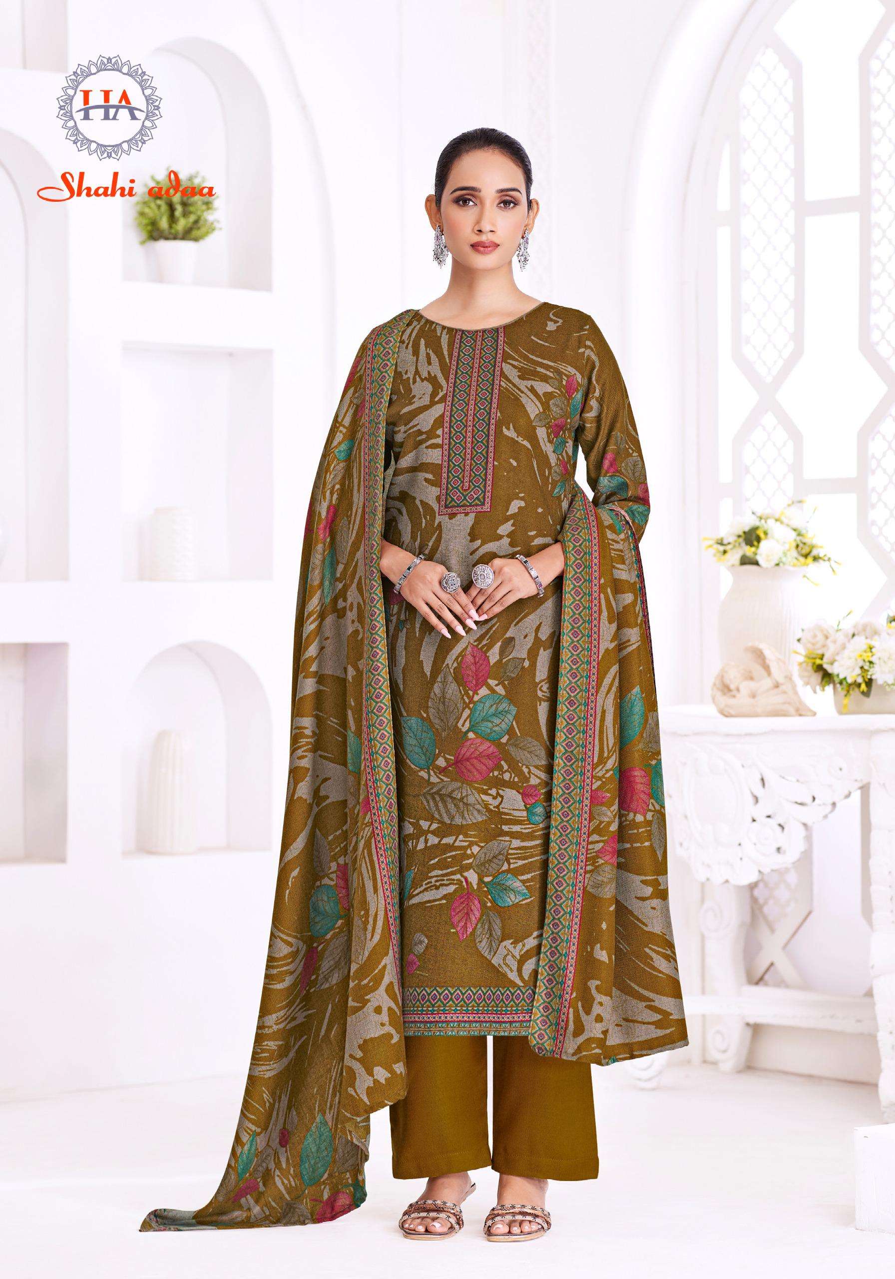 ALOK SUITS SHAHI ADAA PASHMINA FANCY WORK SALWAR SUITS 