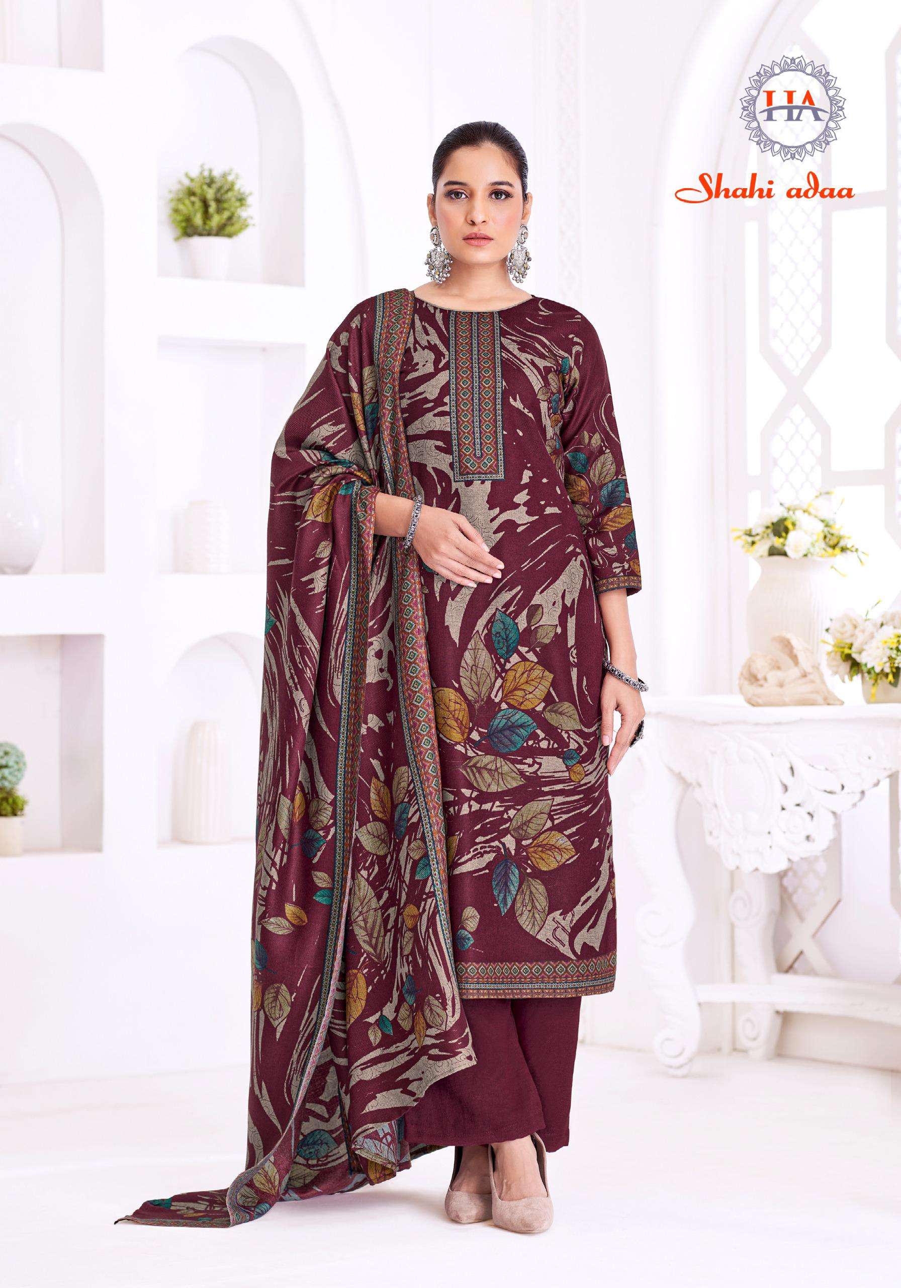 ALOK SUITS SHAHI ADAA PASHMINA FANCY WORK SALWAR SUITS 