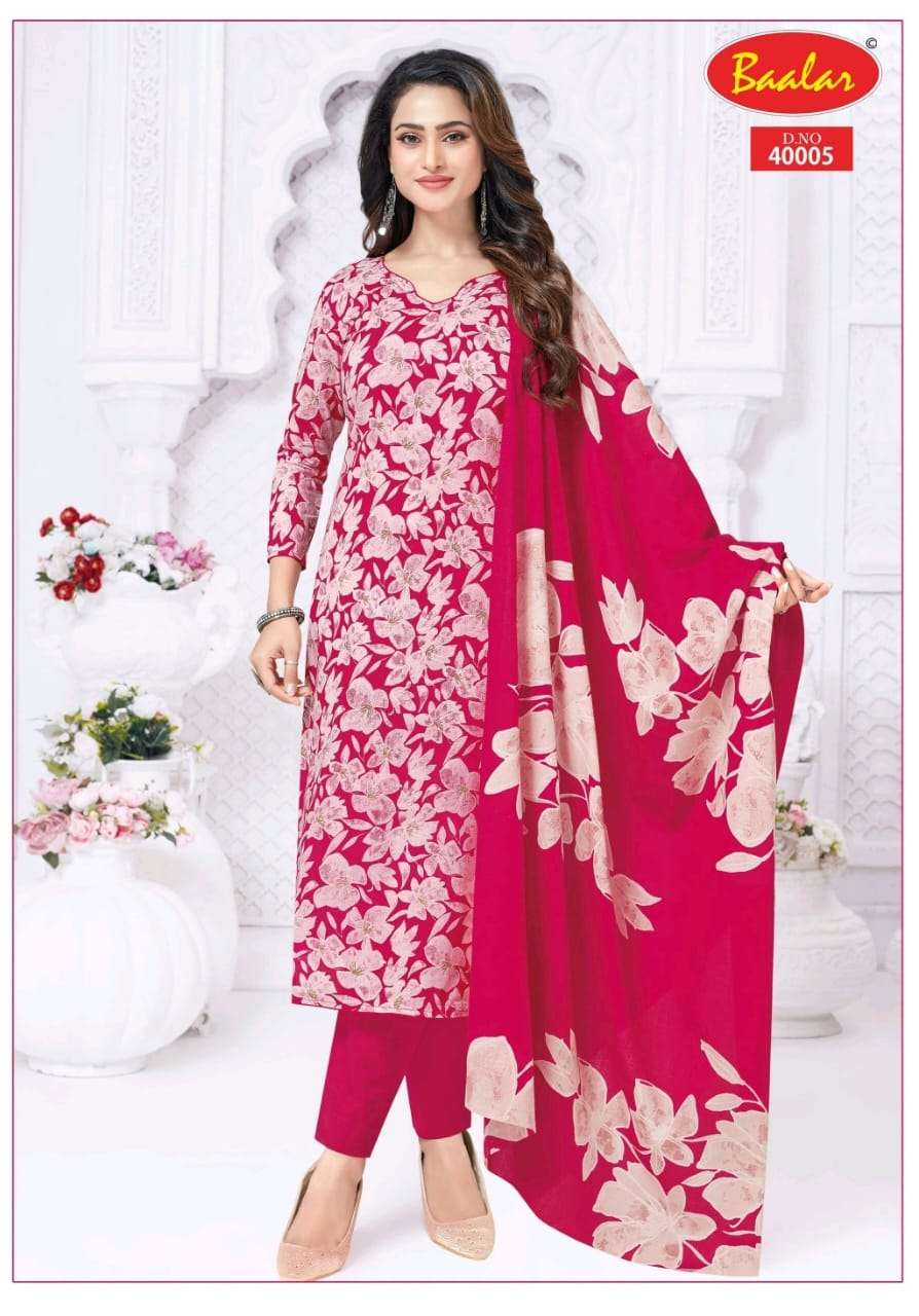 BAALAR KASHMIR COTTON VOL 4 HEAVY LAWN COTTON FOIL PRINT SALWAR SUIT