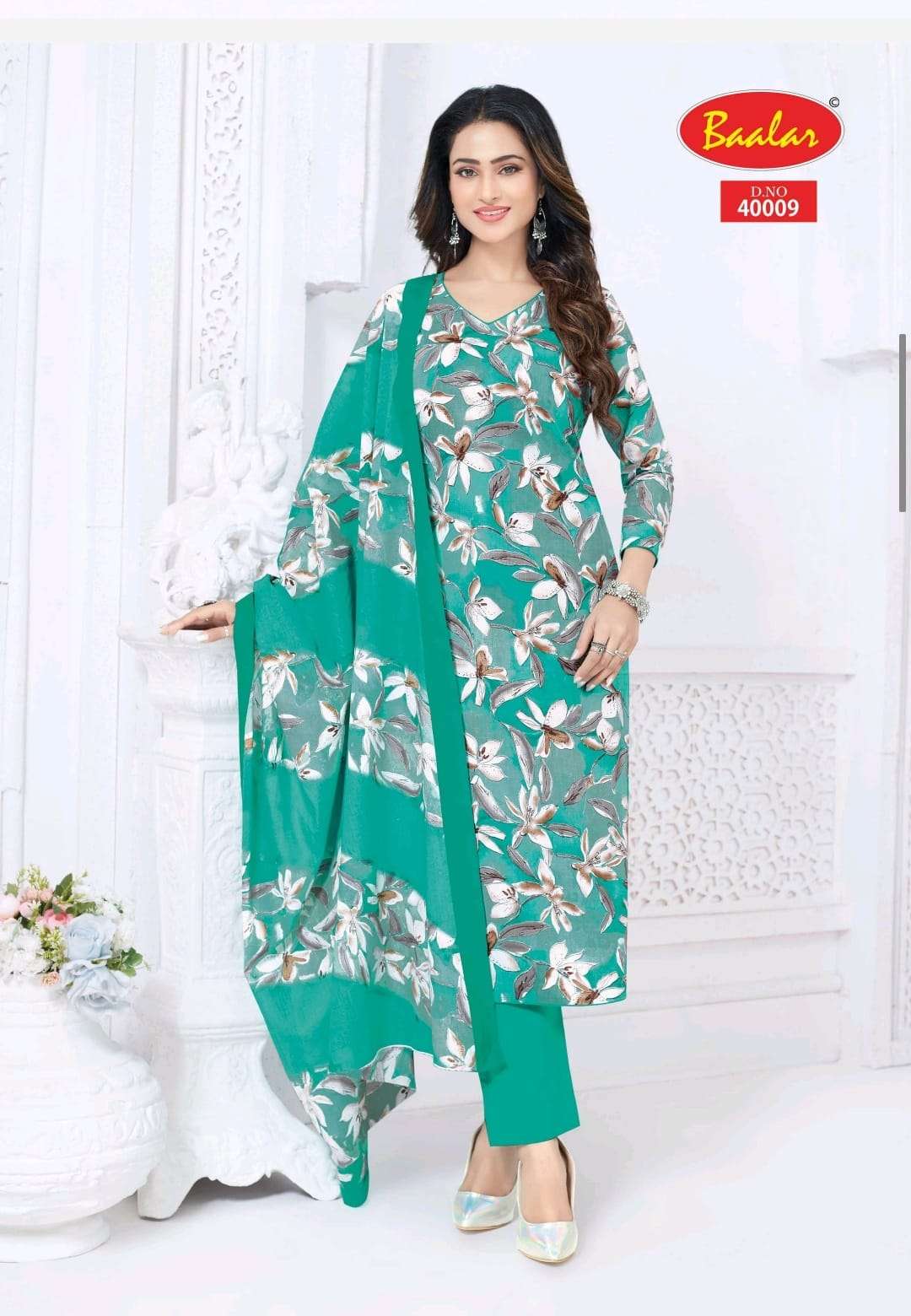 BAALAR KASHMIR COTTON VOL 4 HEAVY LAWN COTTON FOIL PRINT SALWAR SUIT