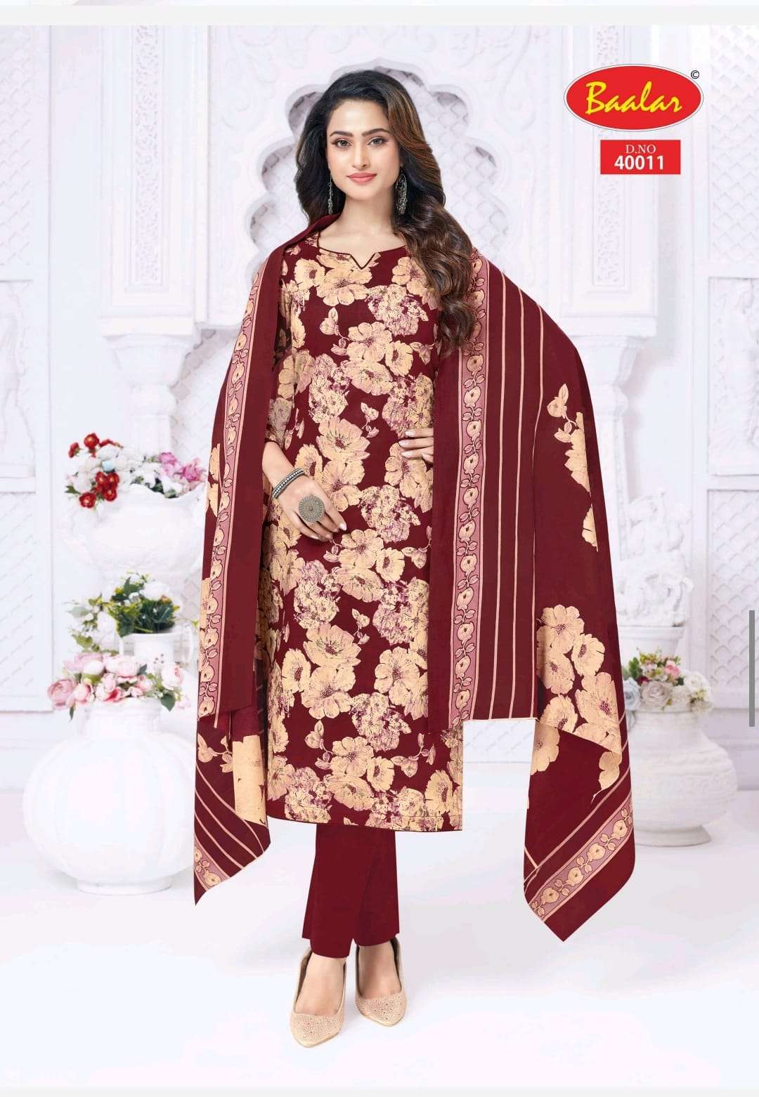 BAALAR KASHMIR COTTON VOL 4 HEAVY LAWN COTTON FOIL PRINT SALWAR SUIT