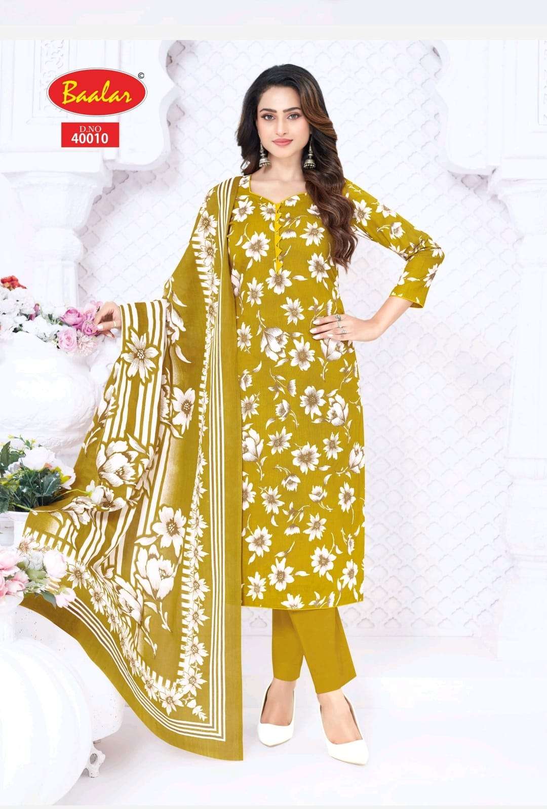 BAALAR KASHMIR COTTON VOL 4 HEAVY LAWN COTTON FOIL PRINT SALWAR SUIT