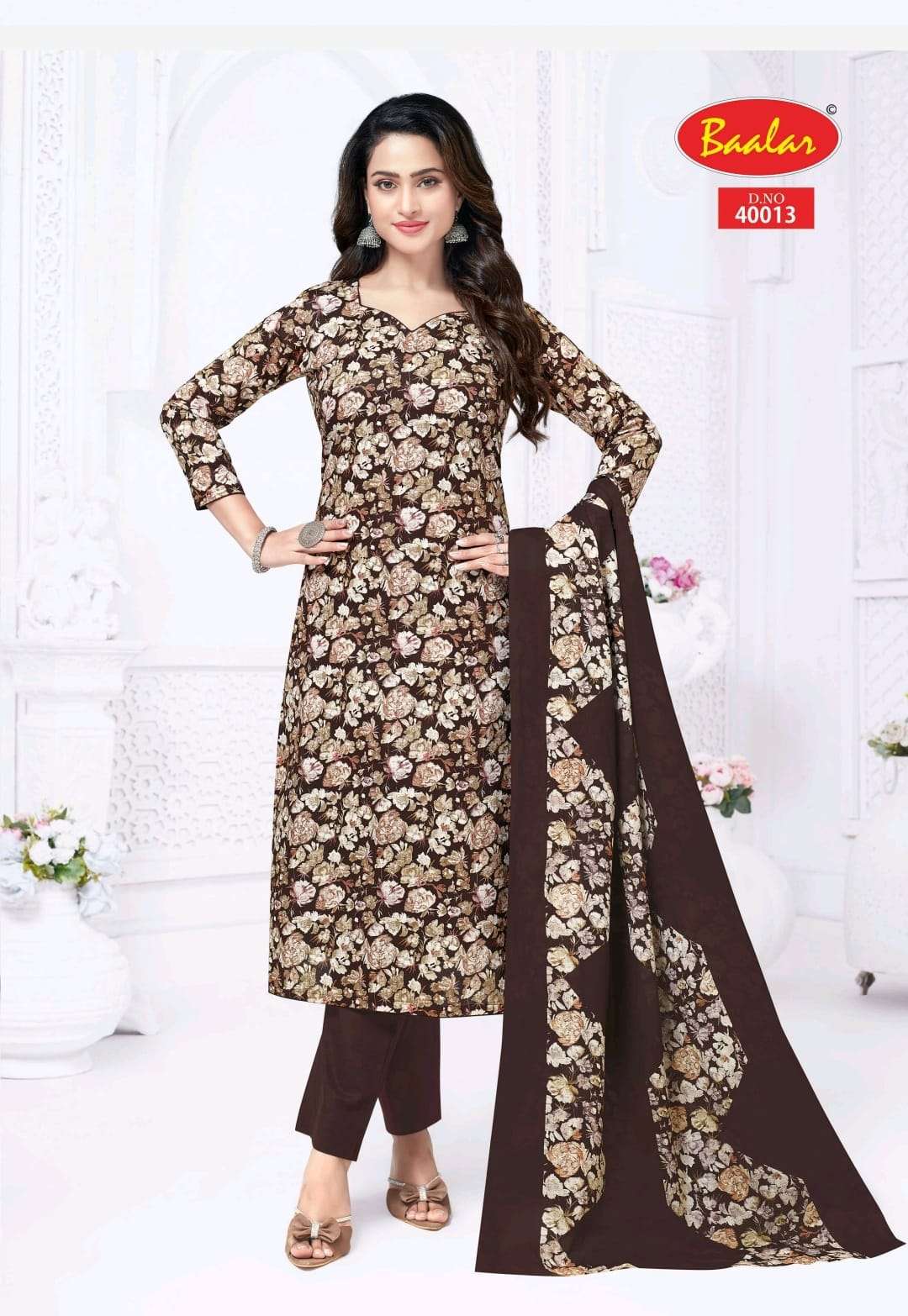 BAALAR KASHMIR COTTON VOL 4 HEAVY LAWN COTTON FOIL PRINT SALWAR SUIT