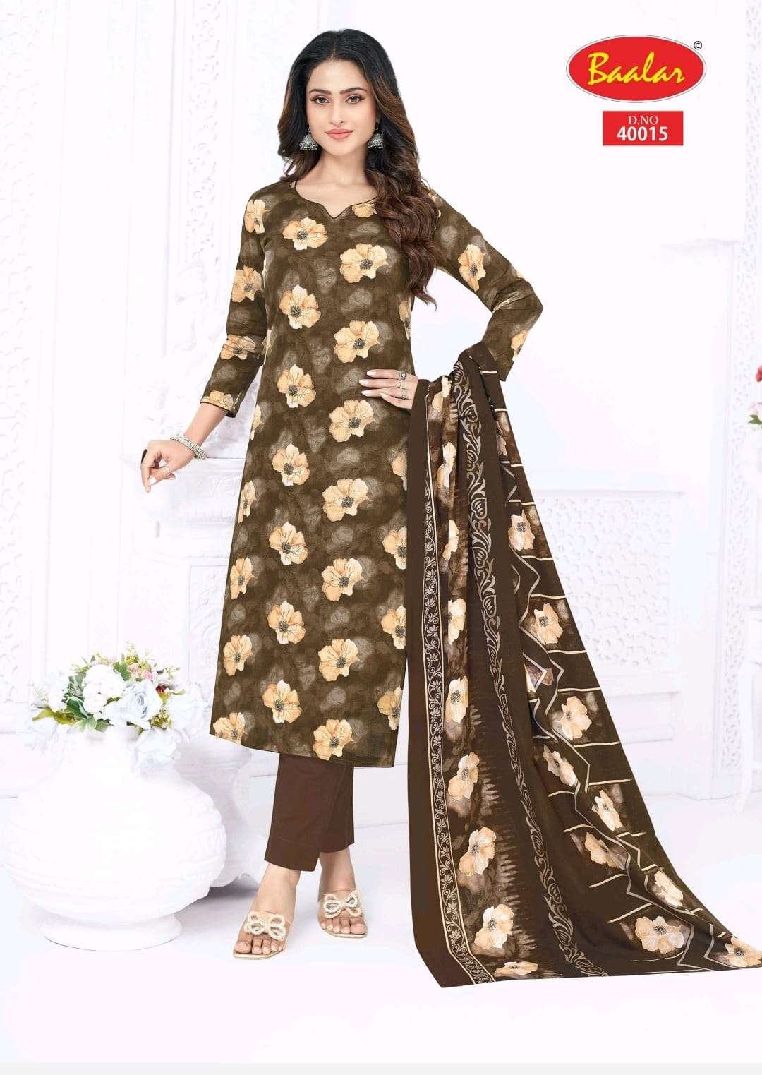 BAALAR KASHMIR COTTON VOL 4 HEAVY LAWN COTTON FOIL PRINT SALWAR SUIT