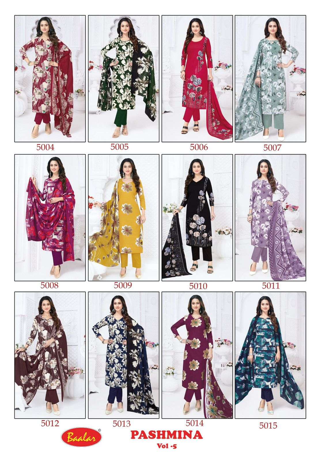 BAALAR PASHMINA VOL 5 FOIL PRINT WITH WEAR LADIES SUIT