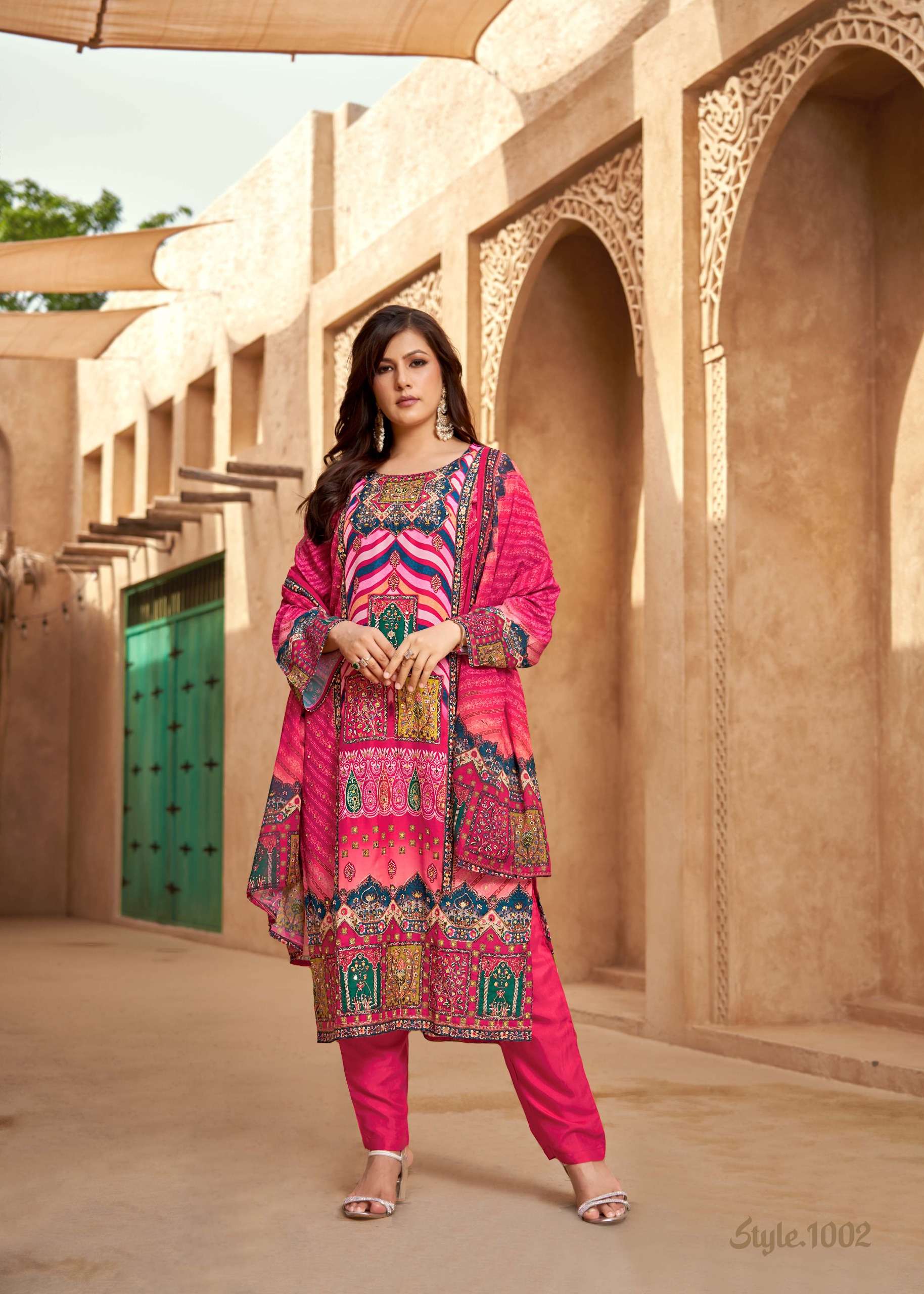 BANWERY FASHION BIN SAEED MUSLIN DIGITAL PRINT WITH WORK 3PCS SET COLLECTION 