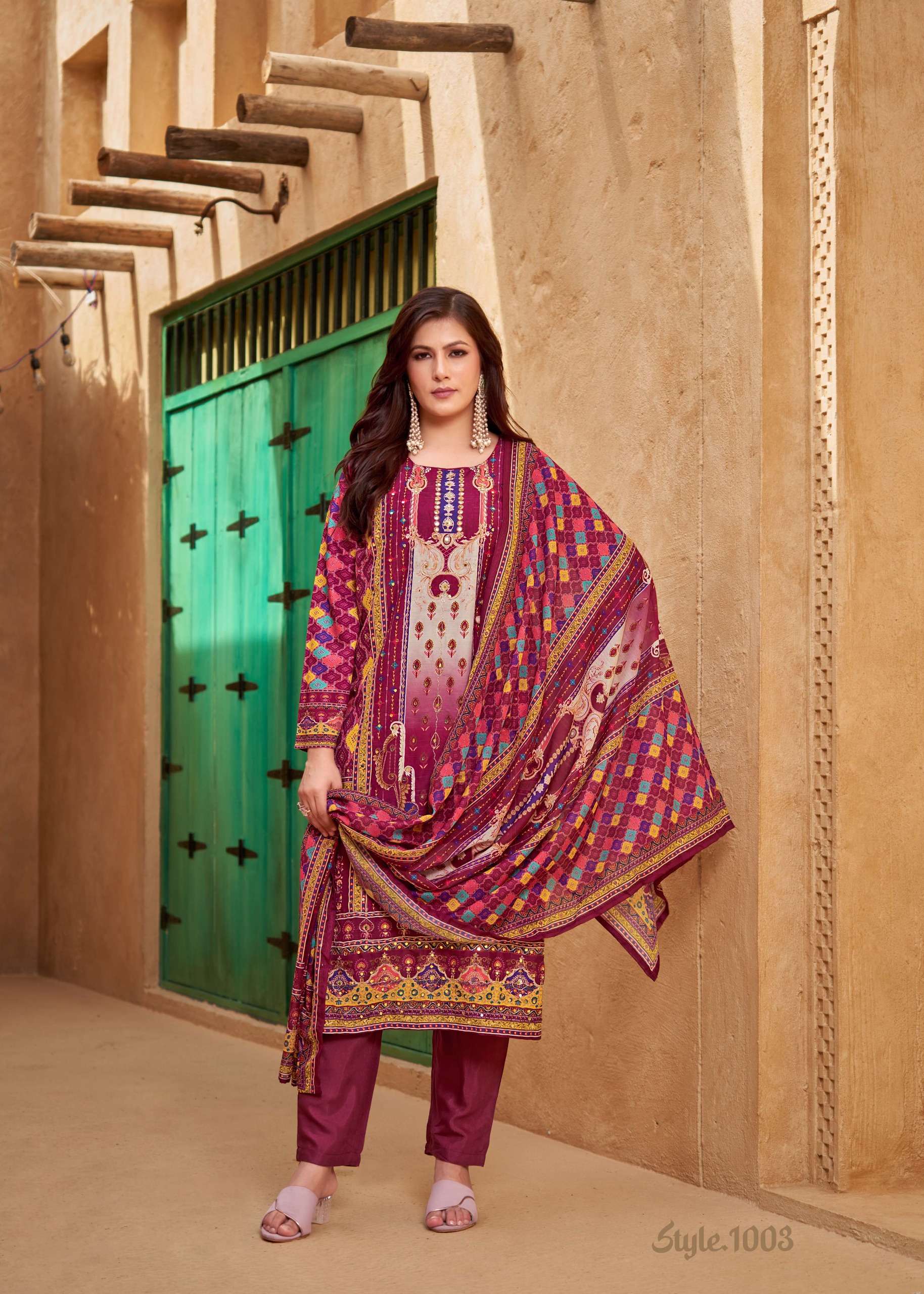 BANWERY FASHION BIN SAEED MUSLIN DIGITAL PRINT WITH WORK 3PCS SET COLLECTION 