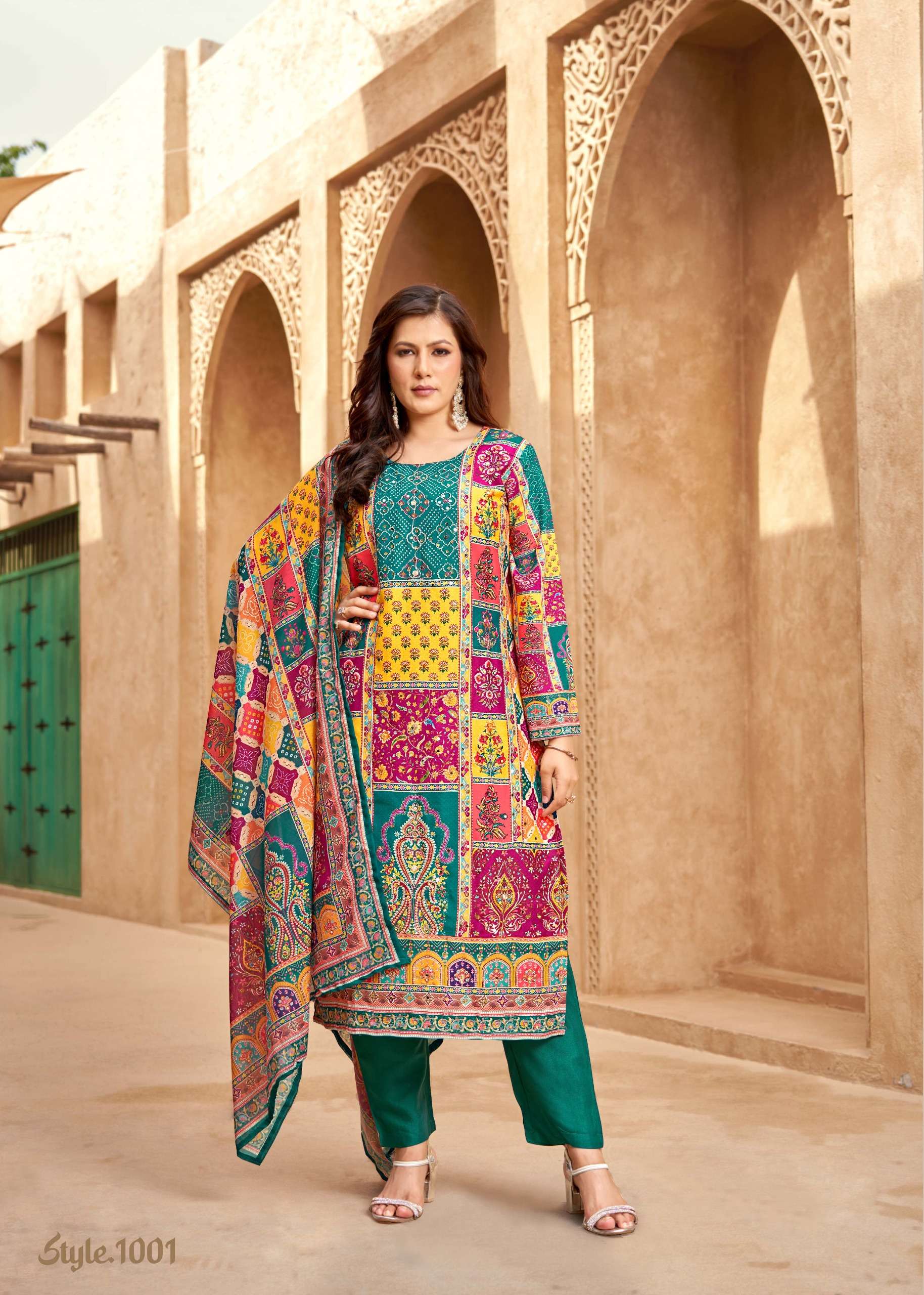 BANWERY FASHION BIN SAEED MUSLIN DIGITAL PRINT WITH WORK 3PCS SET COLLECTION 