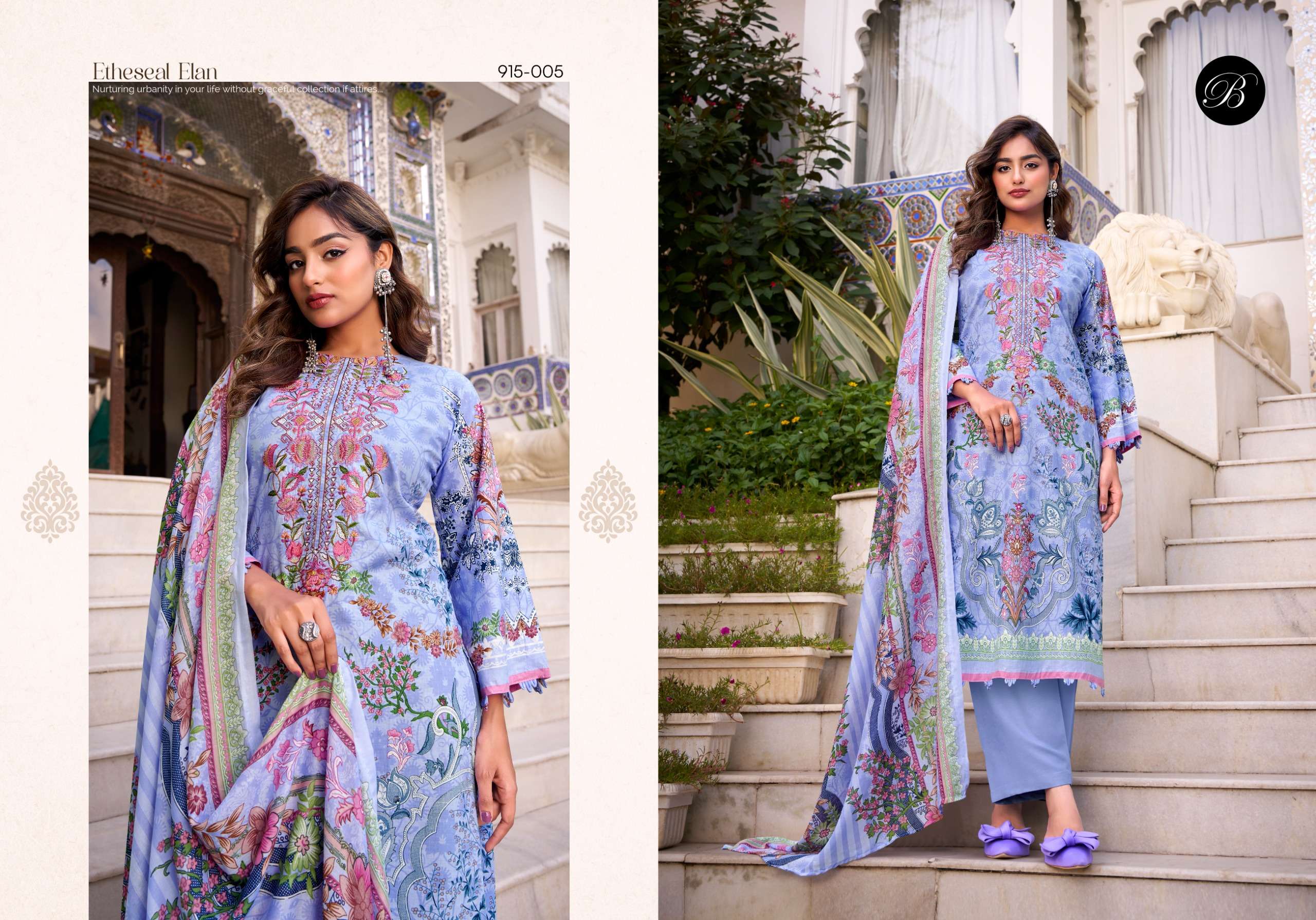 BELLIZA DESIGNER STUDIO NAIRA VOL 122 COTTON DIGITAL PRINT WITH WORK SUIT