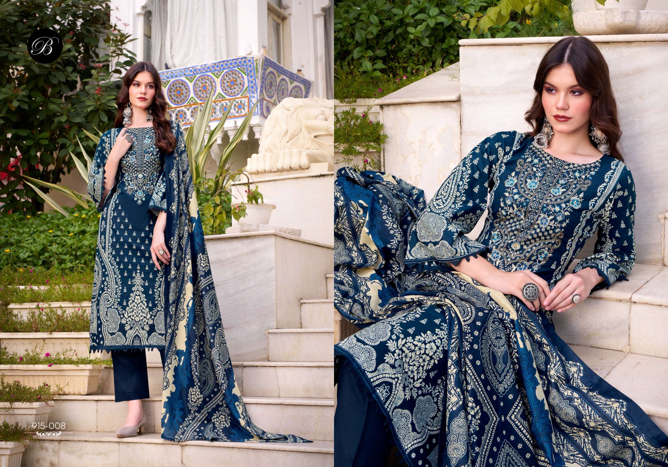 BELLIZA DESIGNER STUDIO NAIRA VOL 122 COTTON DIGITAL PRINT WITH WORK SUIT