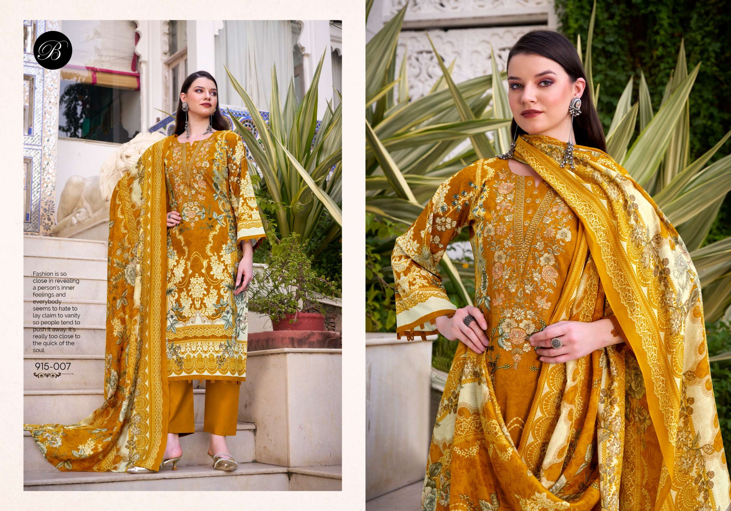 BELLIZA DESIGNER STUDIO NAIRA VOL 122 COTTON DIGITAL PRINT WITH WORK SUIT