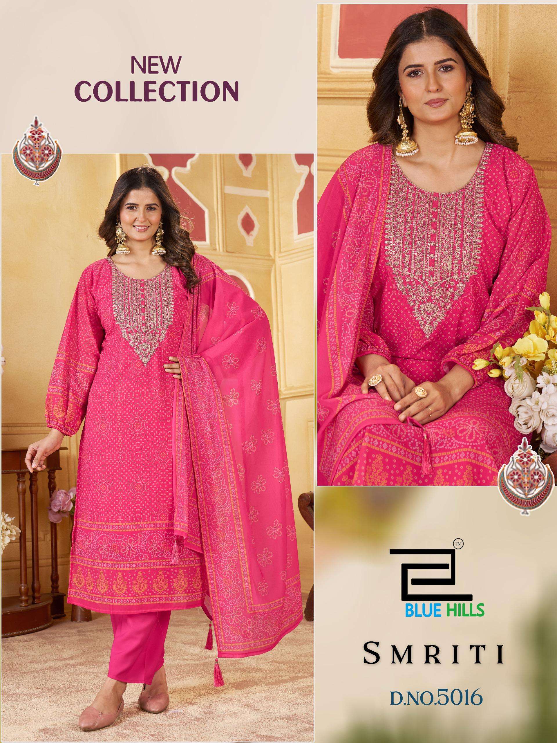 BLUE HILLS SMRITI CHIFFON FANCY WORKS LADIES 3PCS SET COLLECTION 