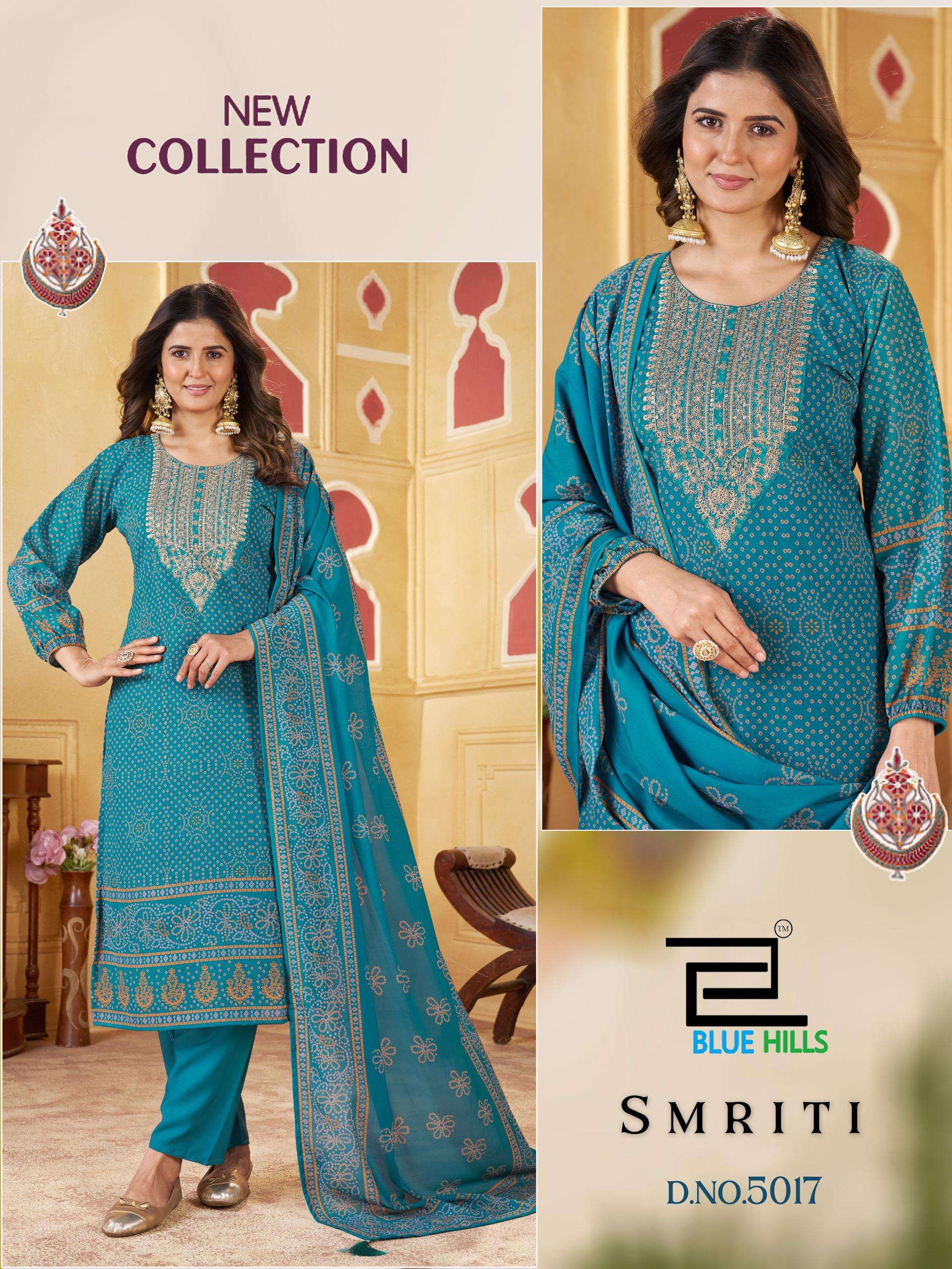 BLUE HILLS SMRITI CHIFFON FANCY WORKS LADIES 3PCS SET COLLECTION 