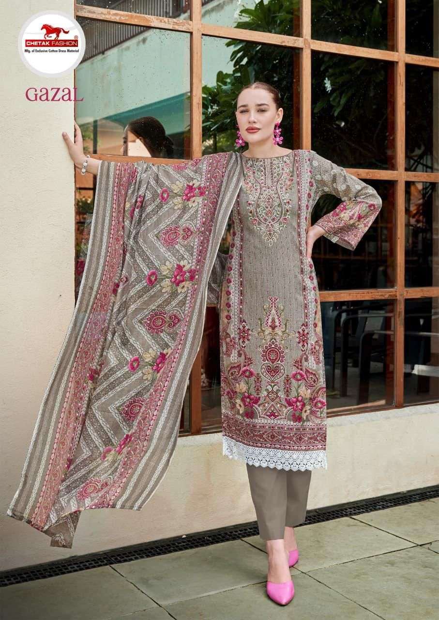 CHETAK FASHION GAZAL VOL 2 COTTON PRINT FANCY WORK SUIT