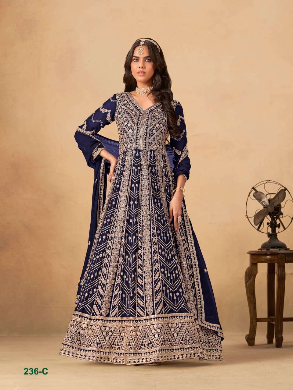 DANI CREATION AANAYA VOL 236 GEORGETTE DESIGNER HEAVY PARTY WEAR GOWN DRESS 