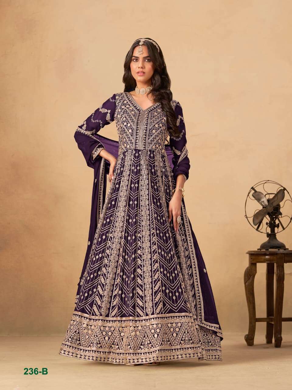 DANI CREATION AANAYA VOL 236 GEORGETTE DESIGNER HEAVY PARTY WEAR GOWN DRESS 