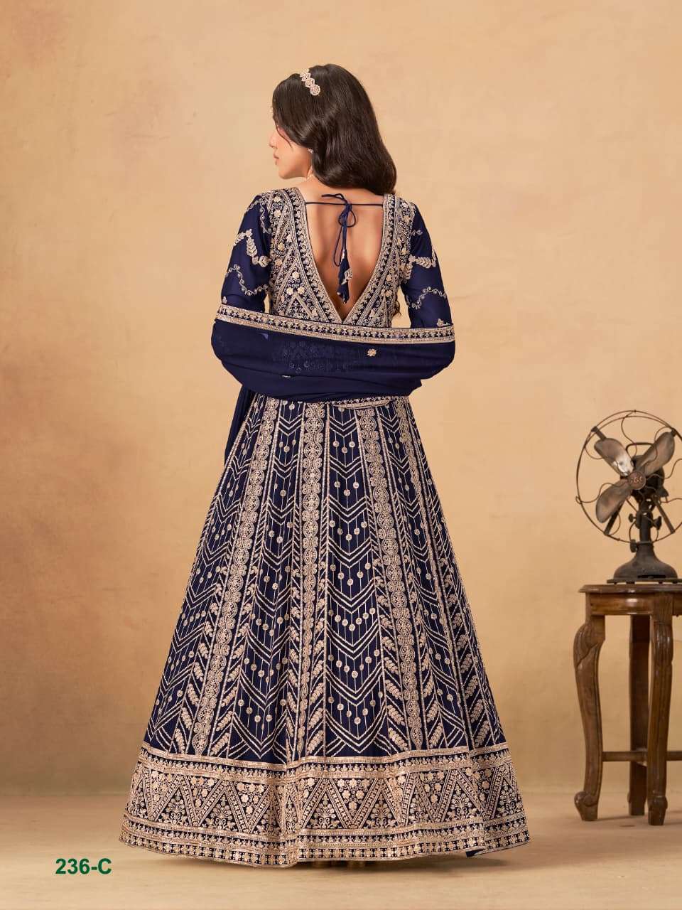 DANI CREATION AANAYA VOL 236 GEORGETTE DESIGNER HEAVY PARTY WEAR GOWN DRESS 