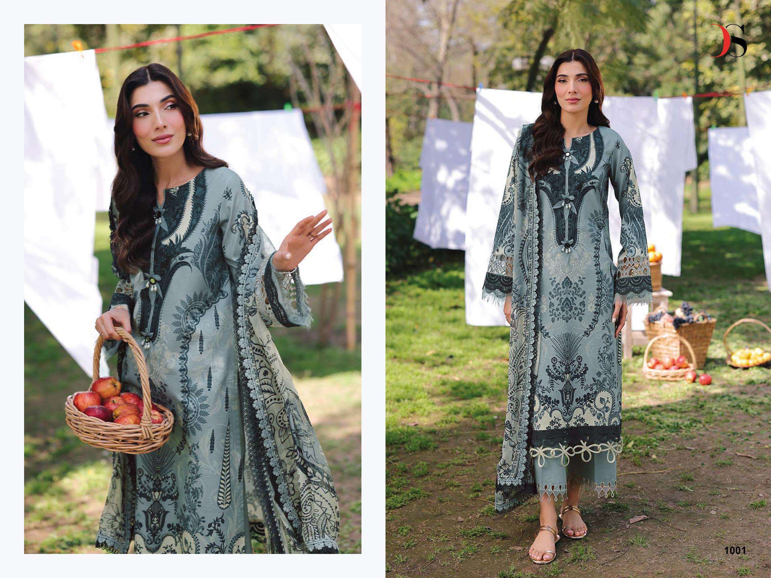 DEEPSY SUITS JADE BLISS LAWN 25 VOL 2 COTTON EMBROIDERY WORK SALWAR KAMEEZ 