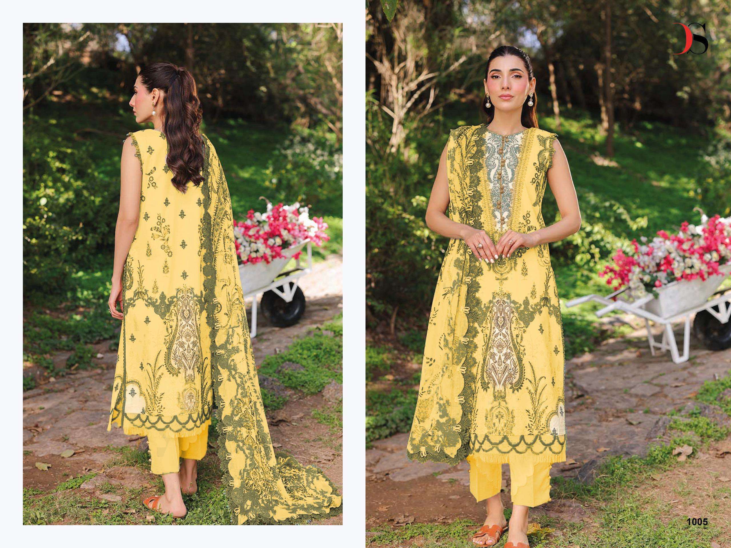 DEEPSY SUITS JADE BLISS LAWN 25 VOL 2 COTTON EMBROIDERY WORK SALWAR KAMEEZ 