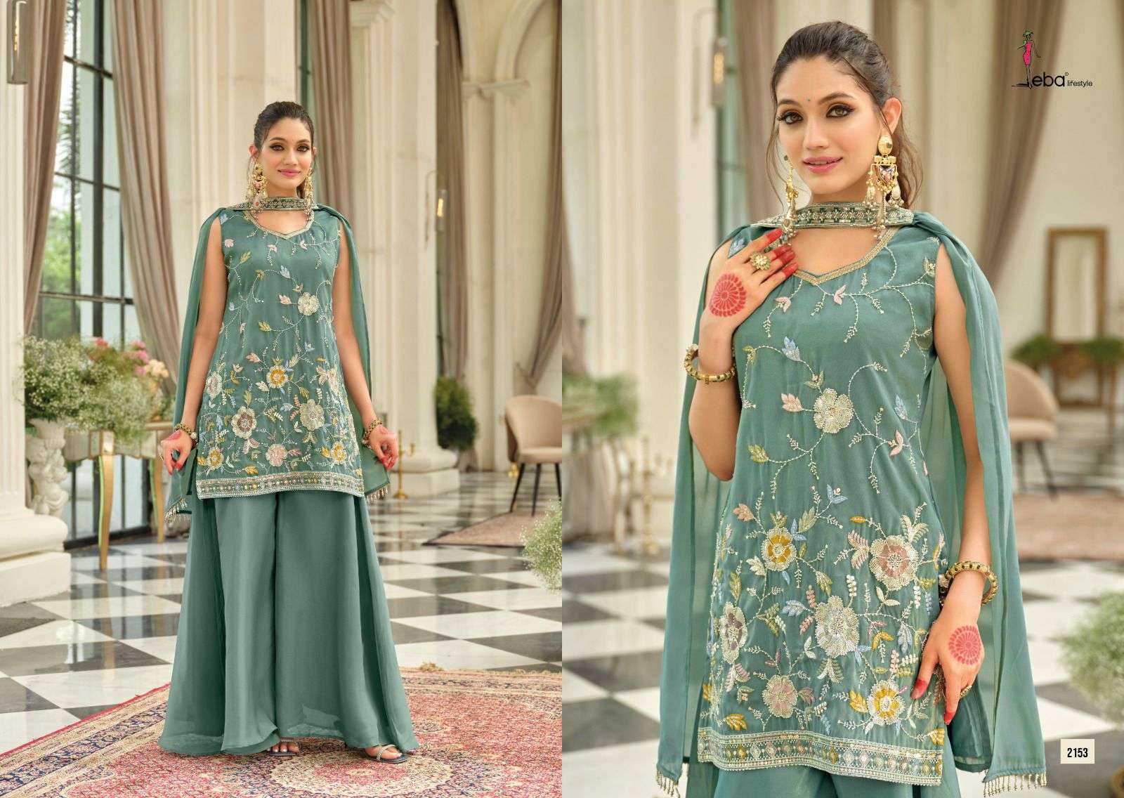 EBA LIFESTYLE HAZEL HEAVY DESIGNER READY MADE MADE FESTIVE WEAR SUIT