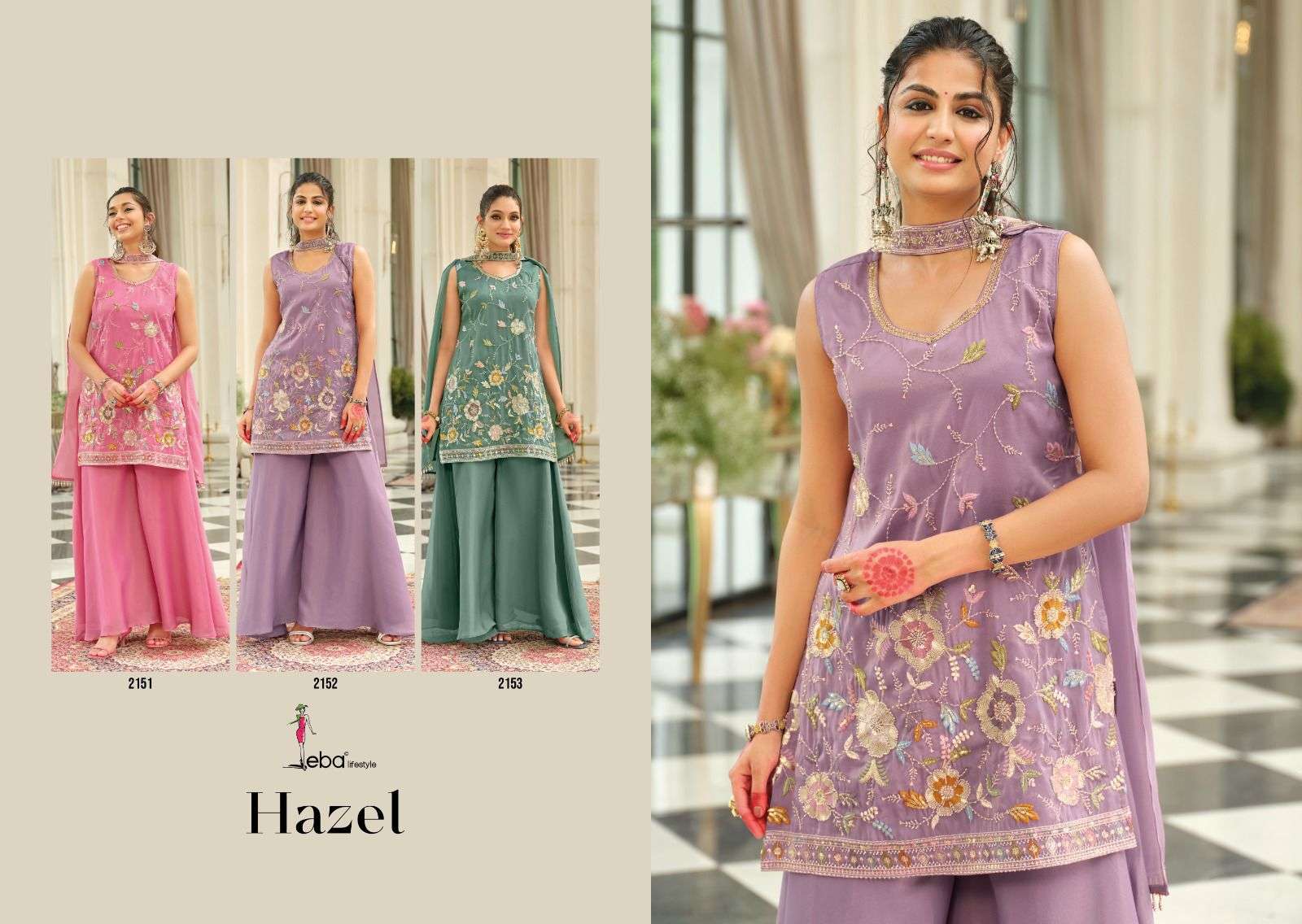 EBA LIFESTYLE HAZEL HEAVY DESIGNER READY MADE MADE FESTIVE WEAR SUIT