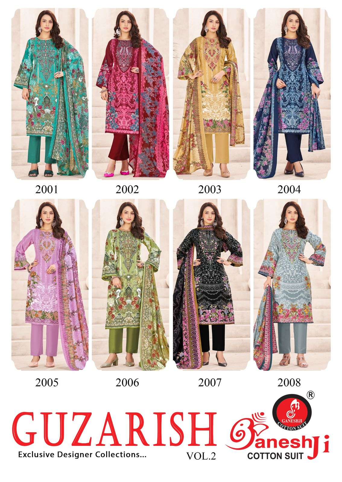 GANESHJI COTTON SUIT GUZAARISH VOL 2 COTTON DIGITAL PRINT DRESS 