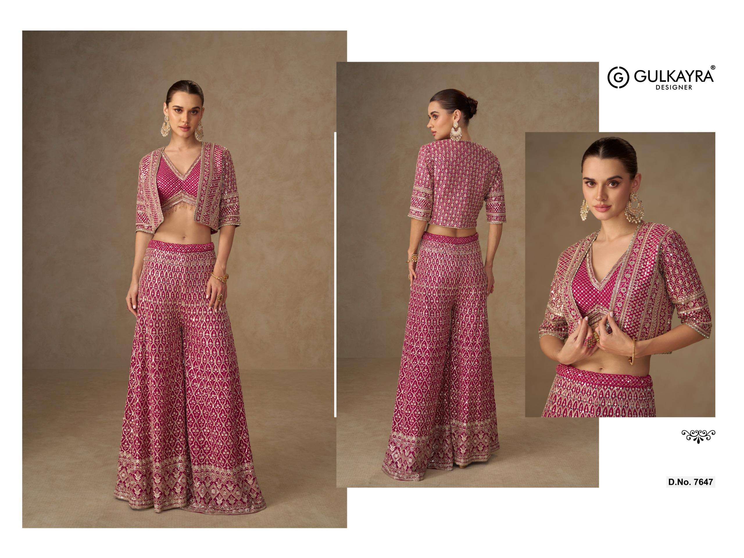 GULKAYRA DESIGNER LIYARA GEORGETTE HEAVY DESIGNER PARTY WEAR DRESS