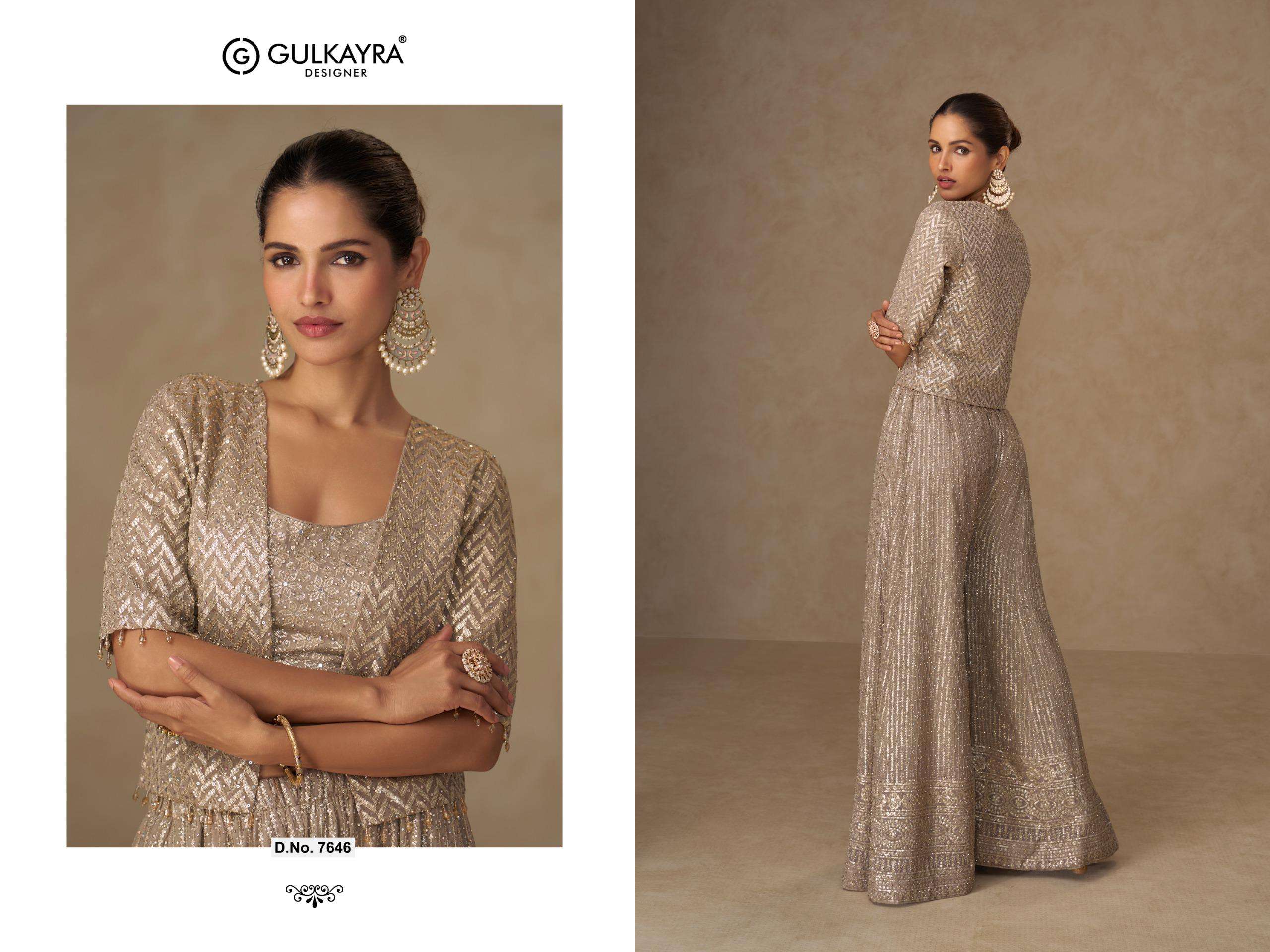 GULKAYRA DESIGNER LIYARA GEORGETTE HEAVY DESIGNER PARTY WEAR DRESS