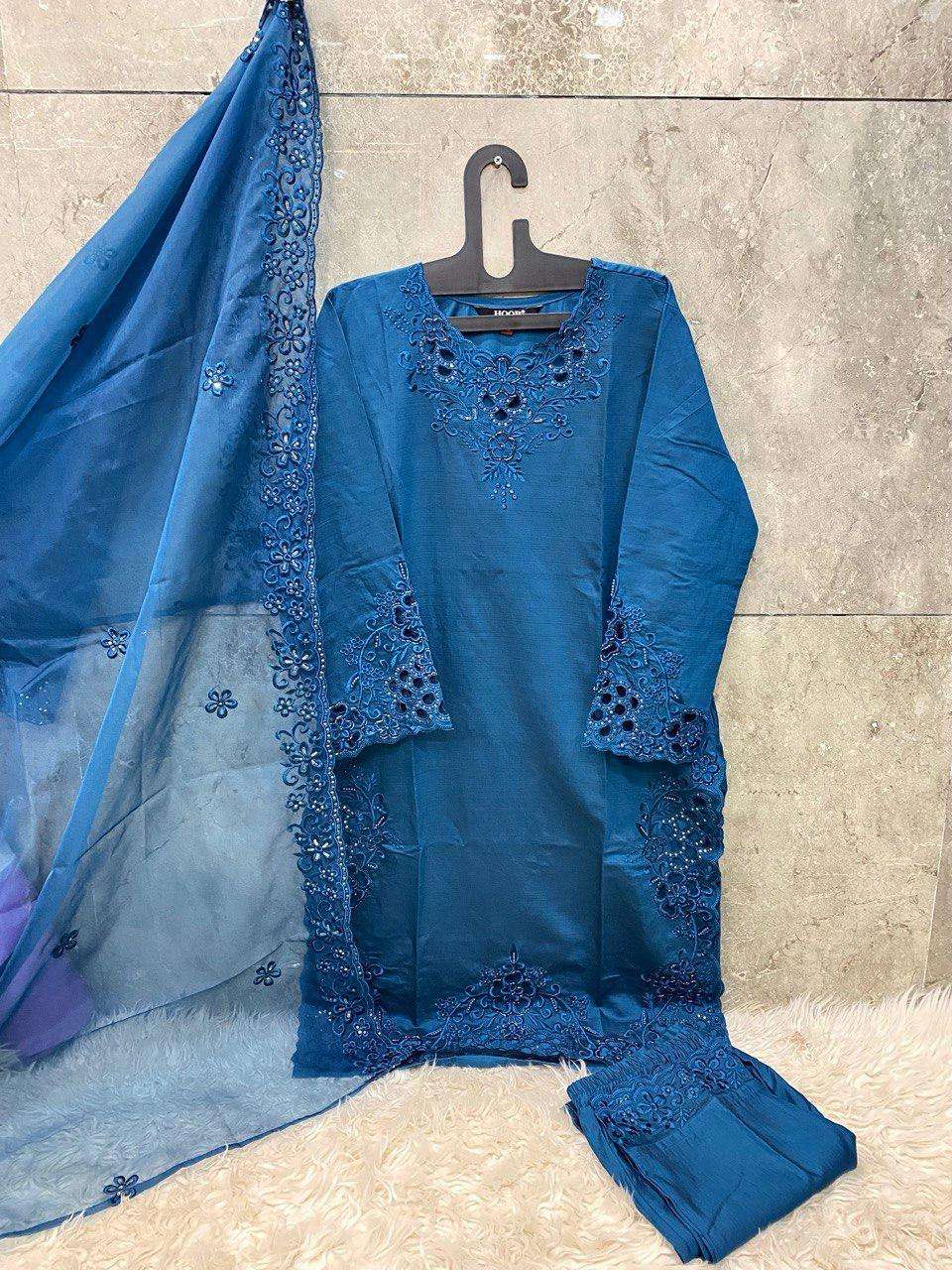 HOOR TEX DESIGN NO - HF 161 A-C CRISTAL VISCOSE READYMADE PAKISTANI SUIT