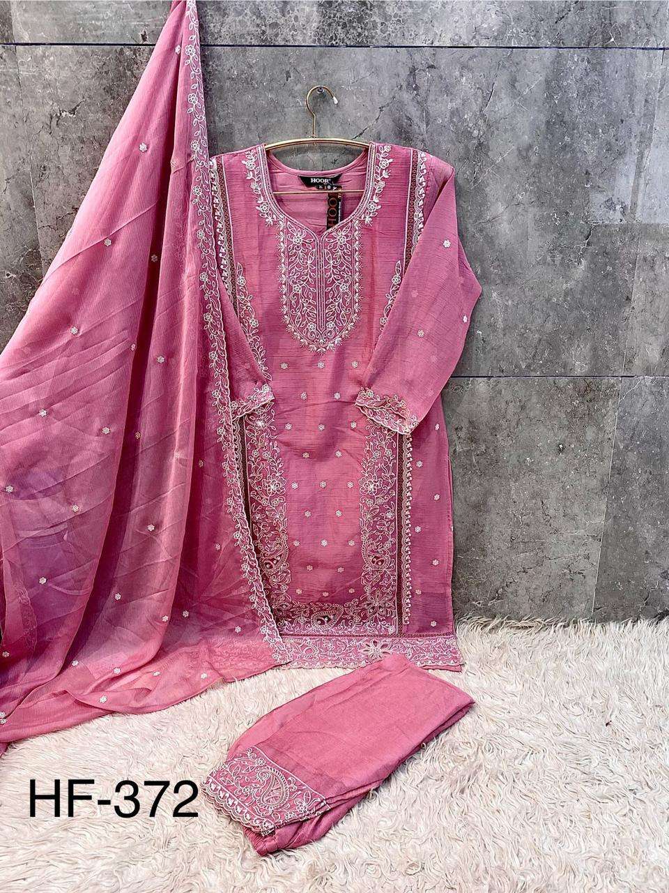 HOOR TEX HF 372 CHIFFON DESIGNER READY MADE PAKISTANI SUIT