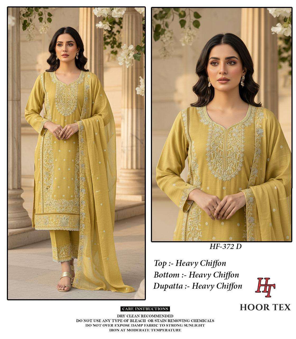 HOOR TEX HF 372 CHIFFON DESIGNER READY MADE PAKISTANI SUIT