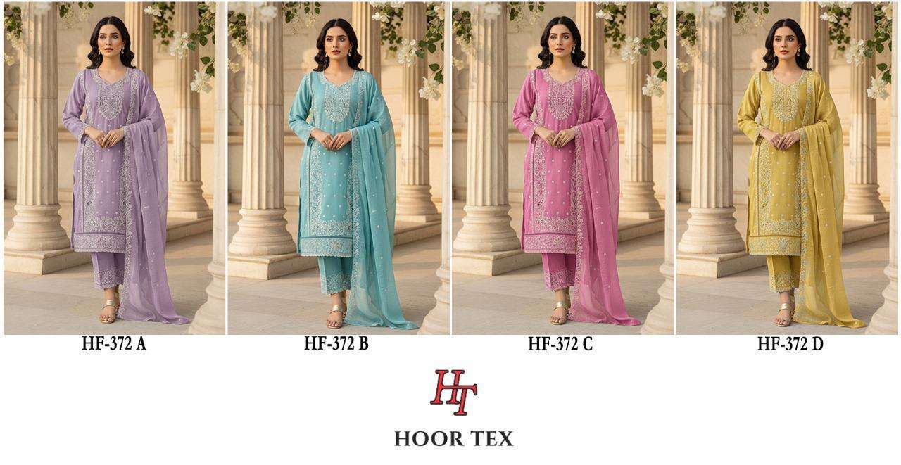 HOOR TEX HF 372 CHIFFON DESIGNER READY MADE PAKISTANI SUIT