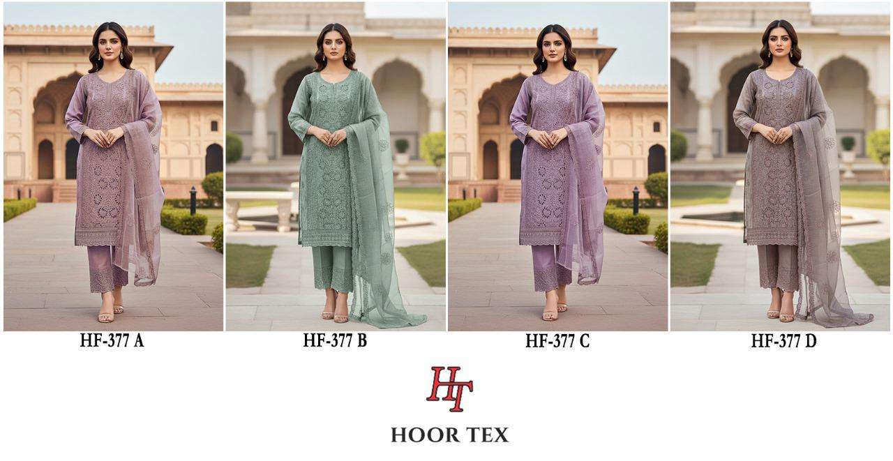 HOOR TEX HF 377 FANCY DESIGNER WORK READY MADE PAKISTANI SUIT