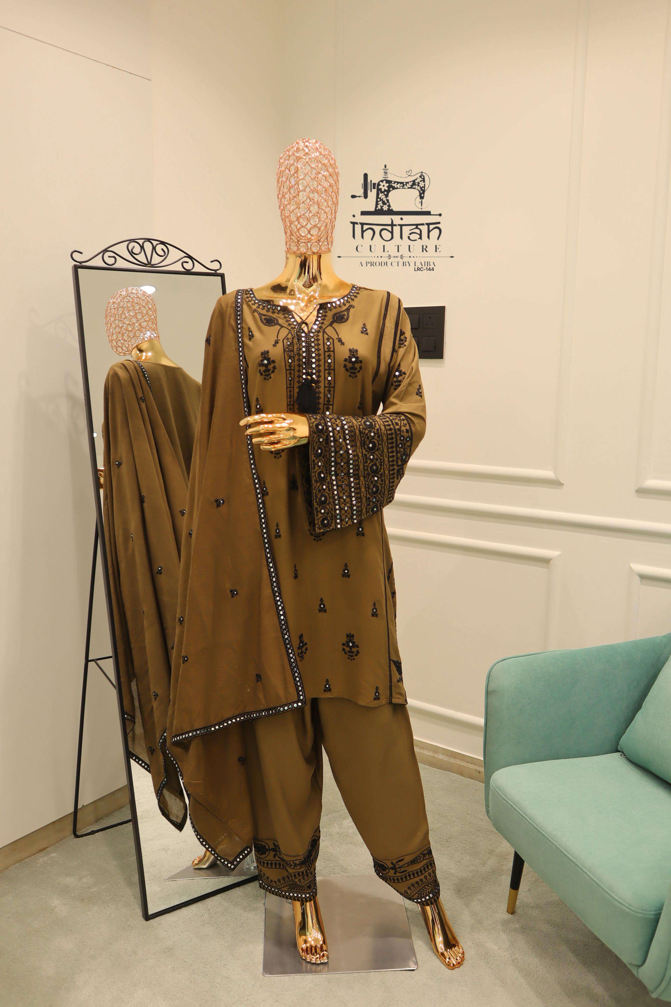 INDIAN CULTURE LRC 144 LAWN COTTON DESIGNER READY MADE PAKISTANI SUIT