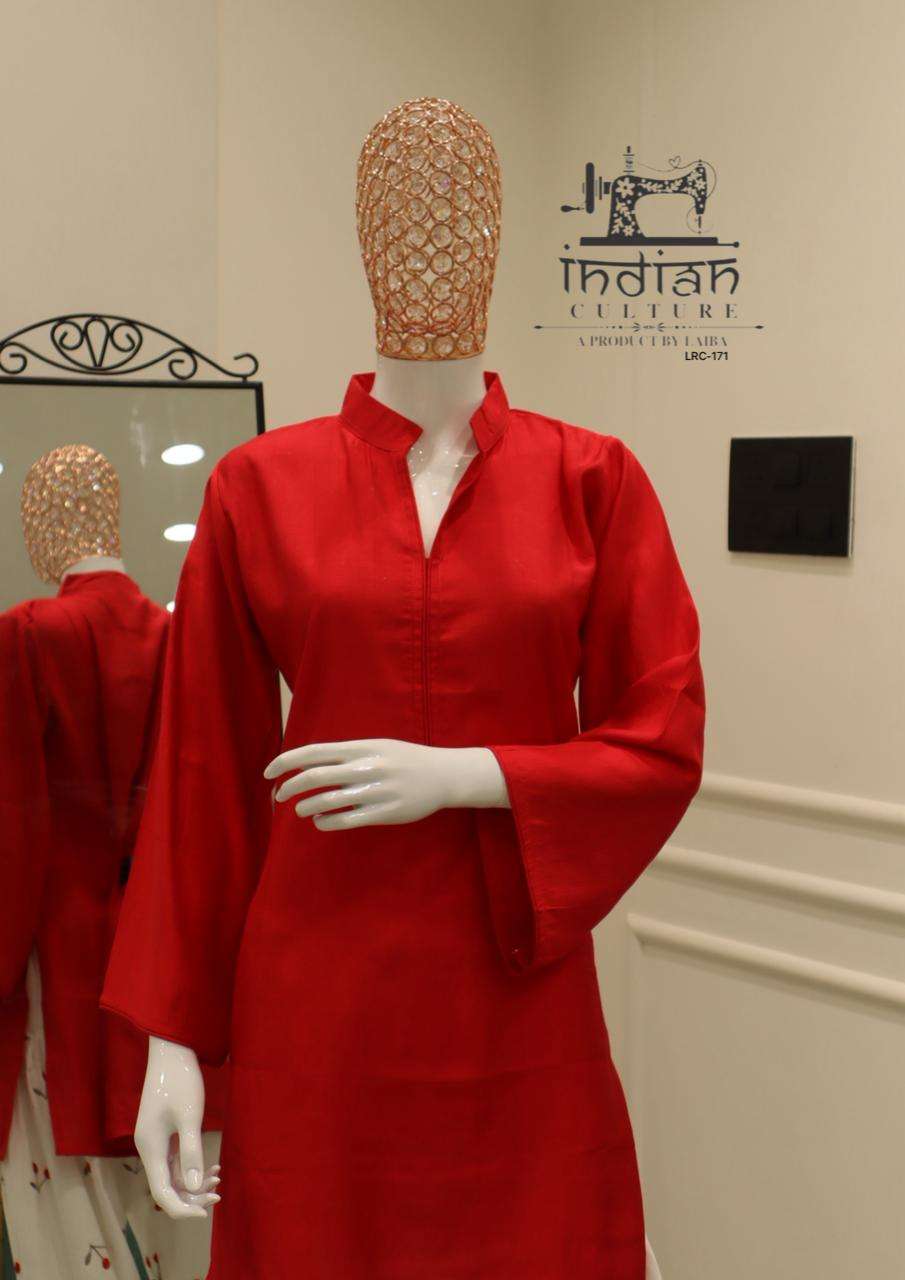 INDIAN CULTURE LRC 171 VISCOSE FANCY KURTI WITH FARSHI PLAZZO 
