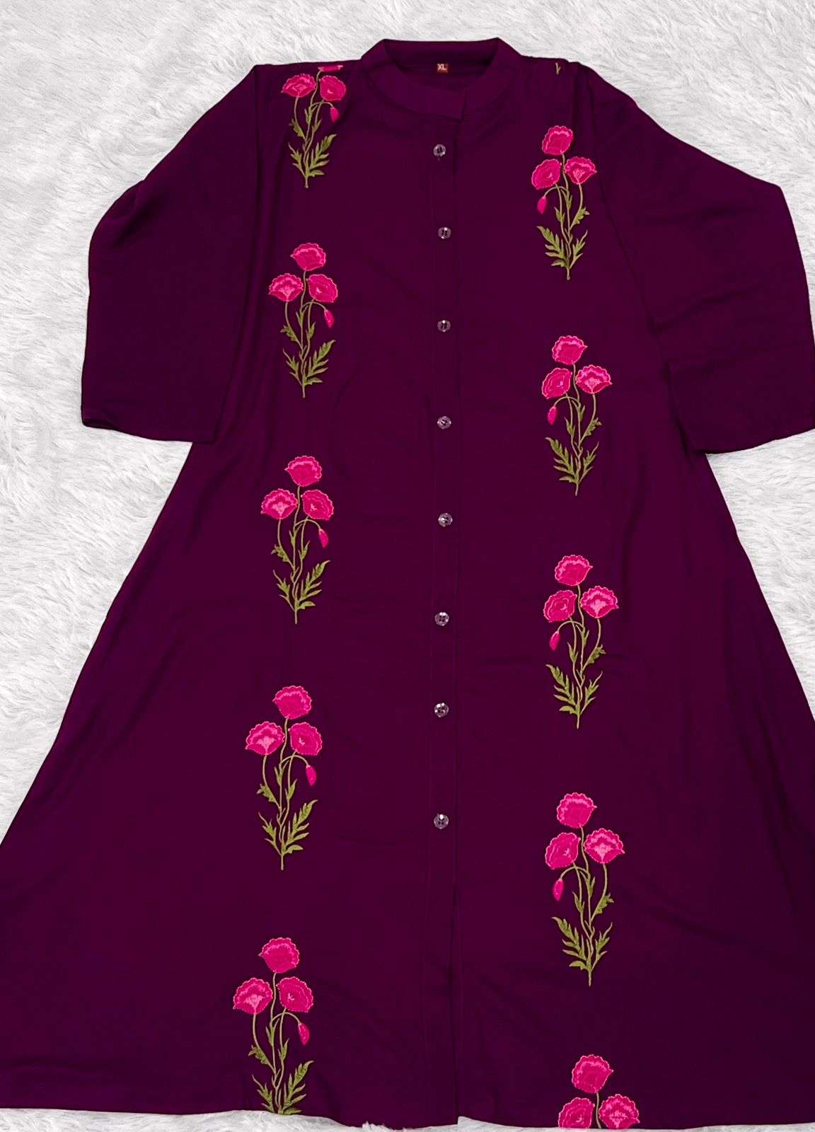 INLI THE STYLO RAYON FANCY WORKS LADIES KURTI WITH PLAZZO PAIR 