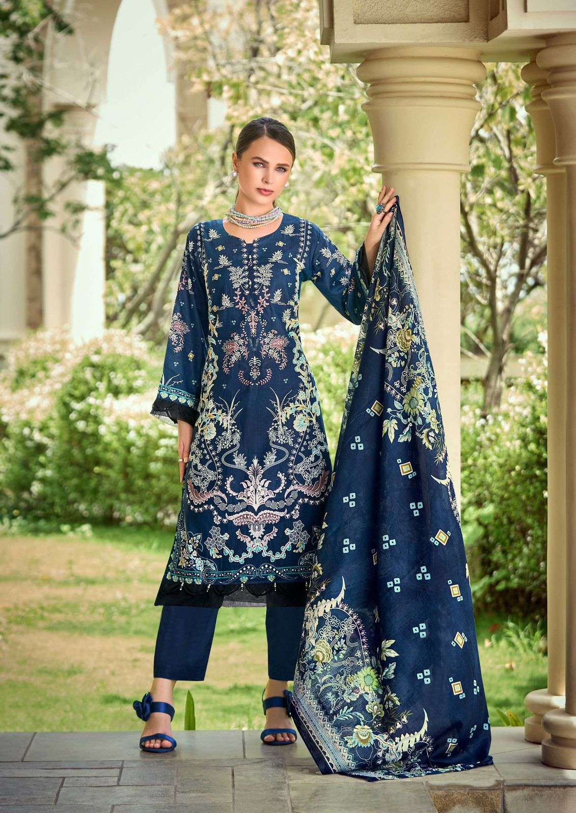 ISHAAL PRINTS GULMOHAR COMBO LAWN COTTON DIGITAL PRINT SALWAR SUIT