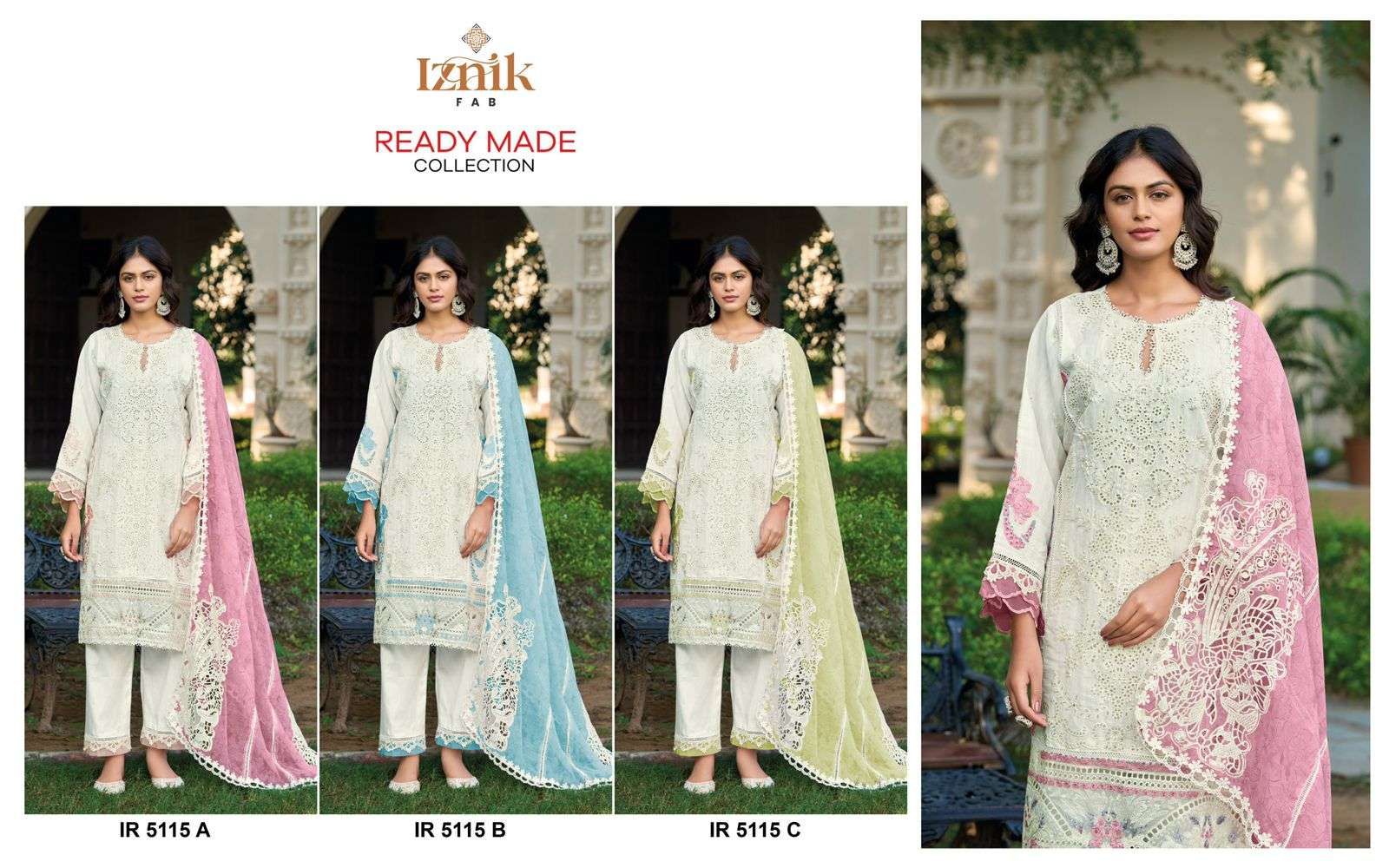 IZNIK FAB IR 5115 HEAVY EMBROIDERY DESIGNER PAKISTANI SUIT