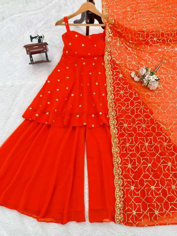 KA 1540 GEORGETTE HEAVY DESIGNER ETHNIC WEAR FESTIVE SUIT 