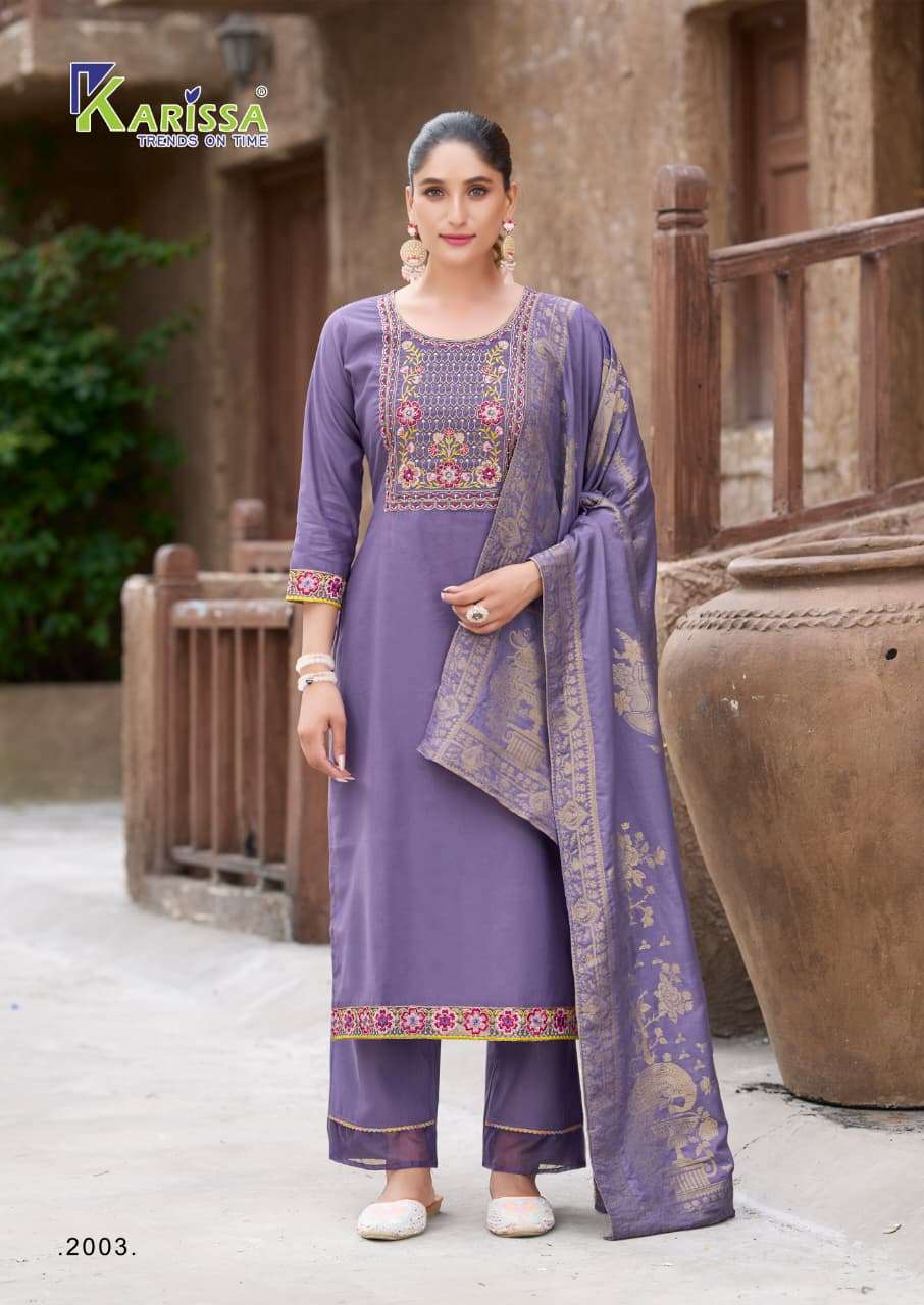 KARISSA RIYA VOL 2 VISCOSE SILK DESIGNER READY MADE LADIES SUIT